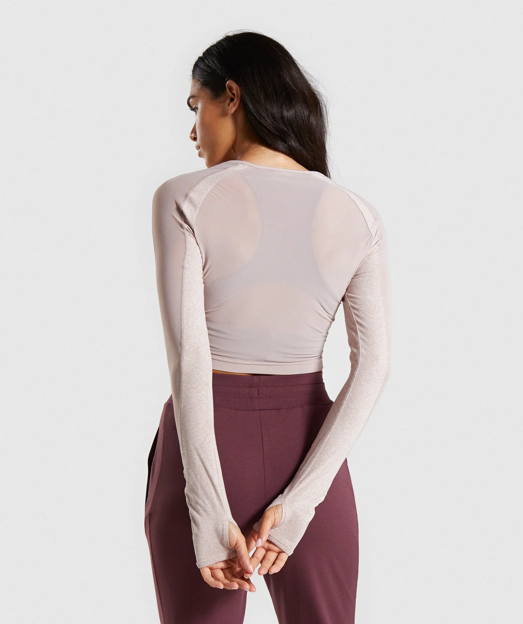 Gymshark Aura Crop Top - Taupe