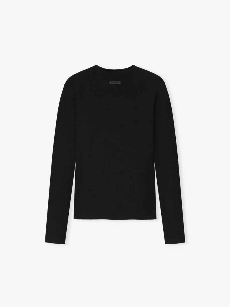 Womens Rib Long Sleeve Top