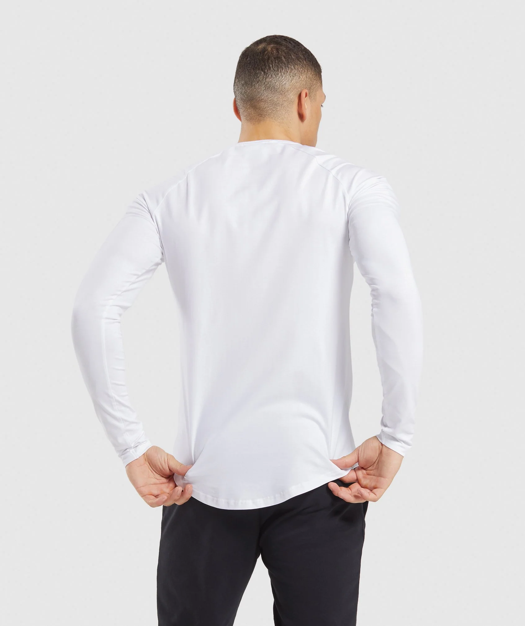 Gymshark Block Long Sleeve T-Shirt - White/Black