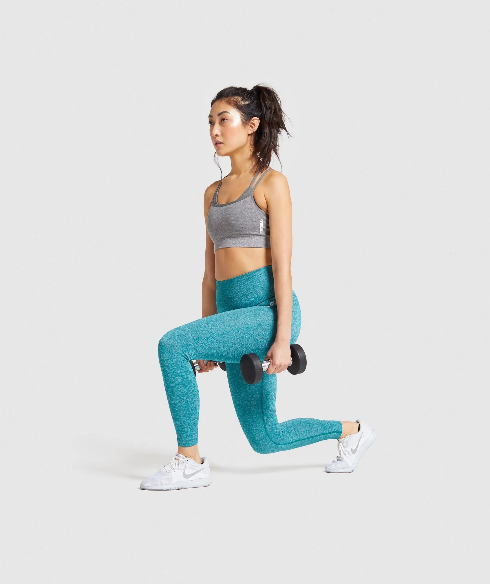 Gymshark Adapt Marl Seamless Leggings - Emerald Green