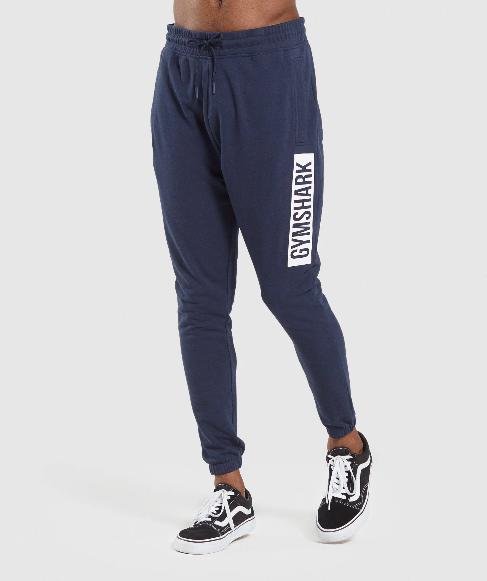 Gymshark Block Joggers - Dark Blue/White