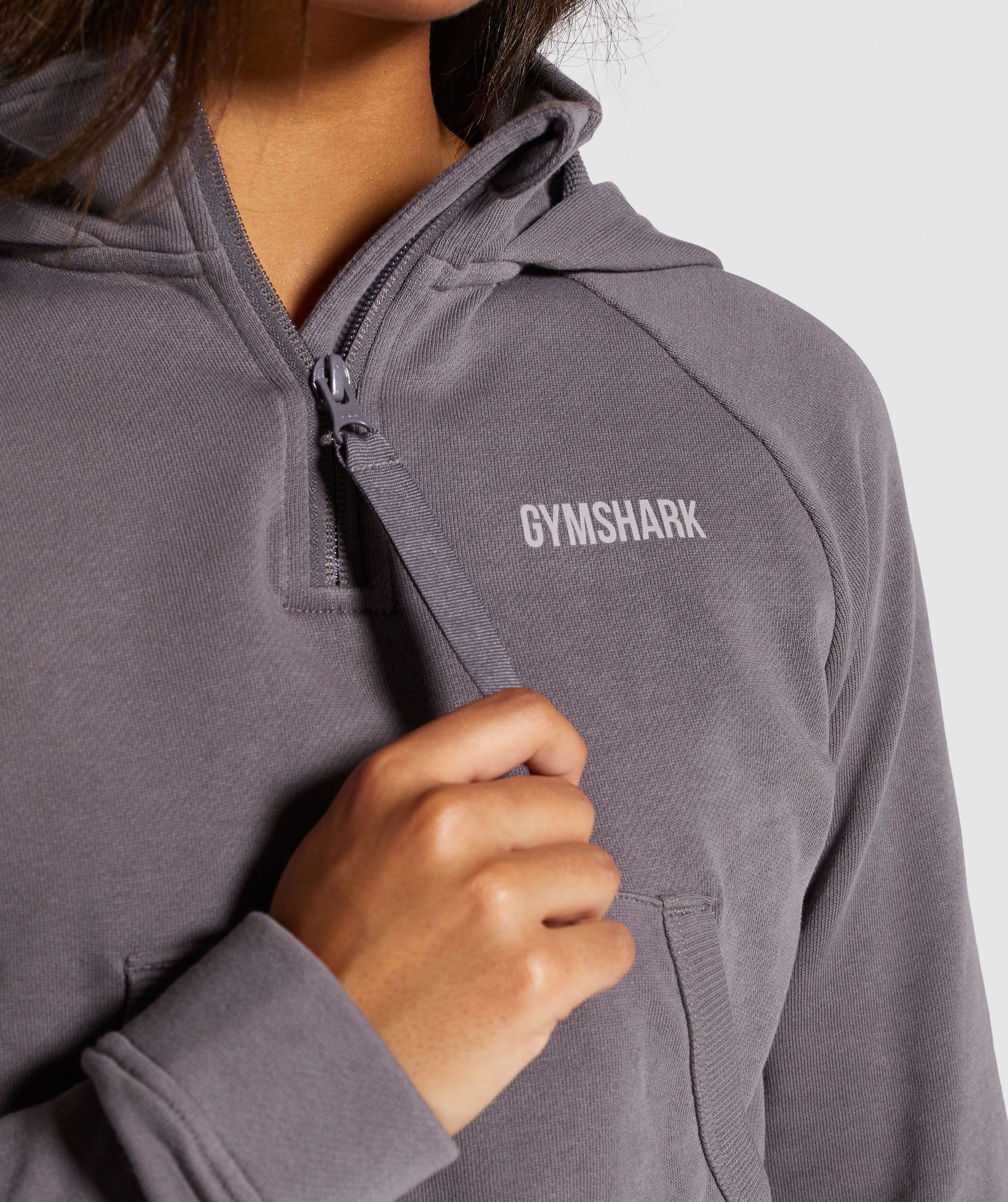 Gymshark 24/7 Quarter Zip Hoodie - Slate Lavender