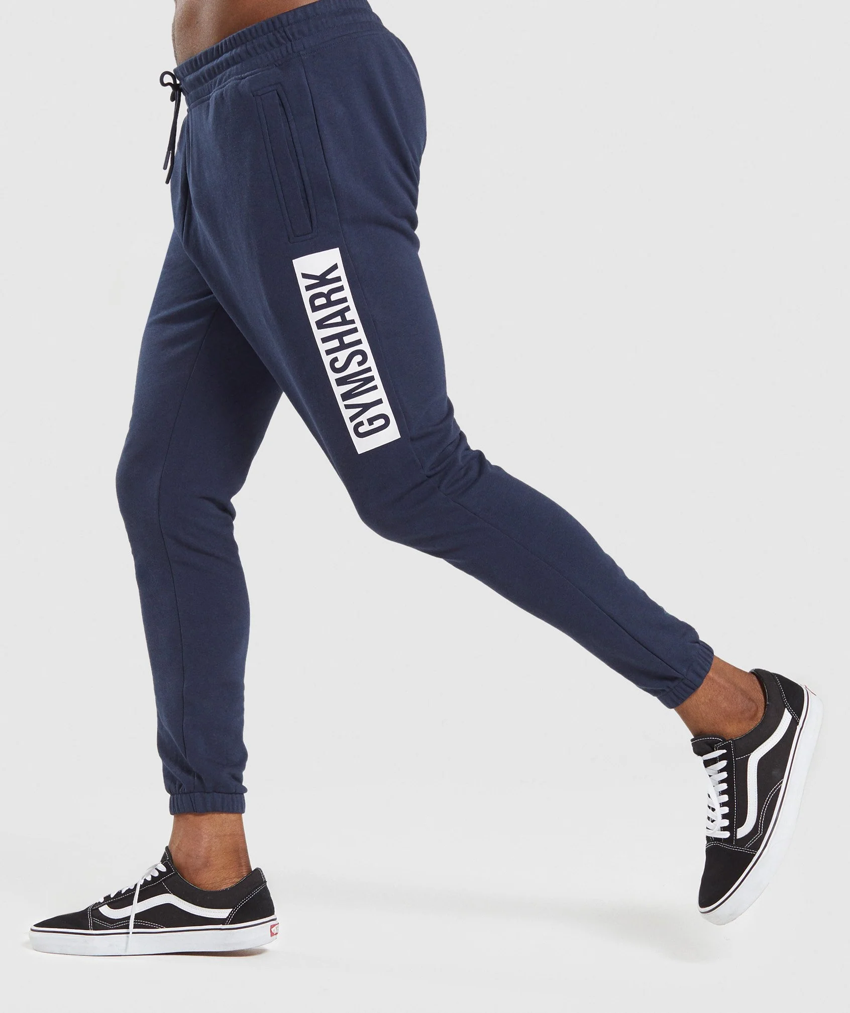 Gymshark Block Joggers - Dark Blue/White