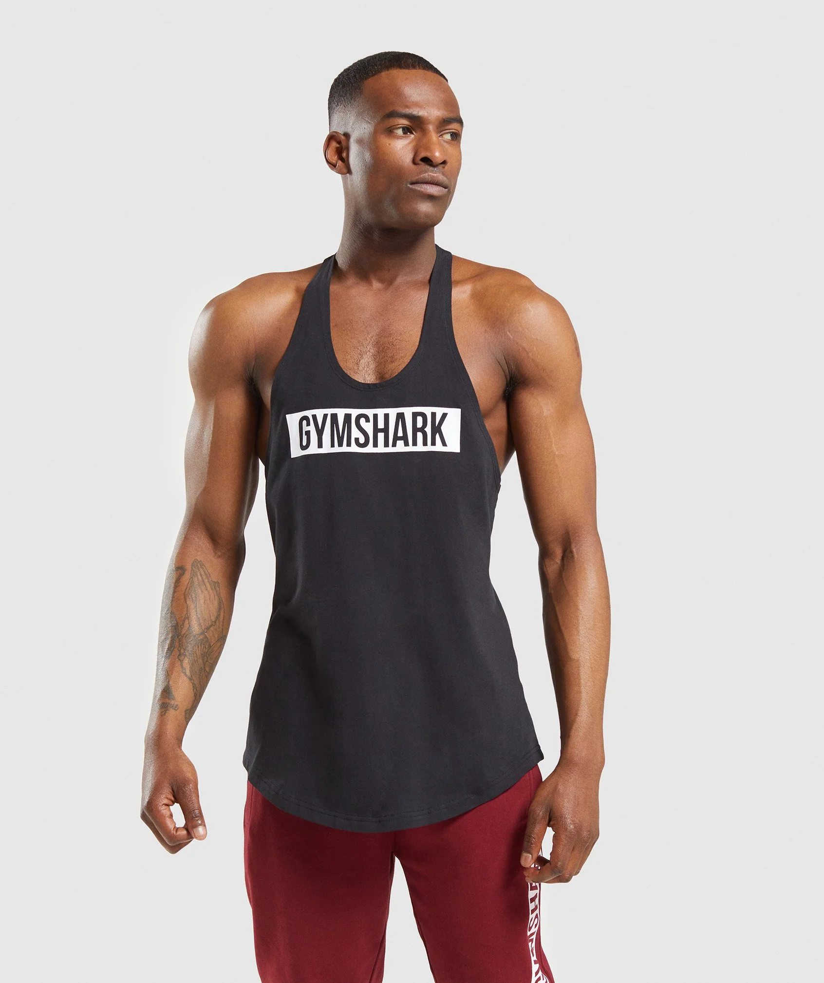Gymshark Block Stringer - Black/White