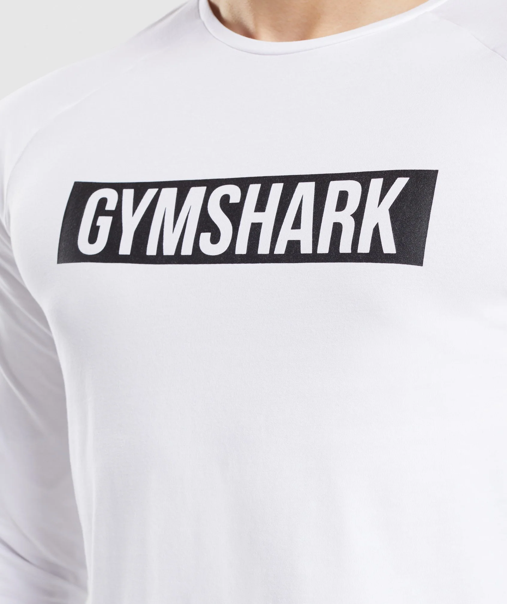 Gymshark Block Long Sleeve T-Shirt - White/Black