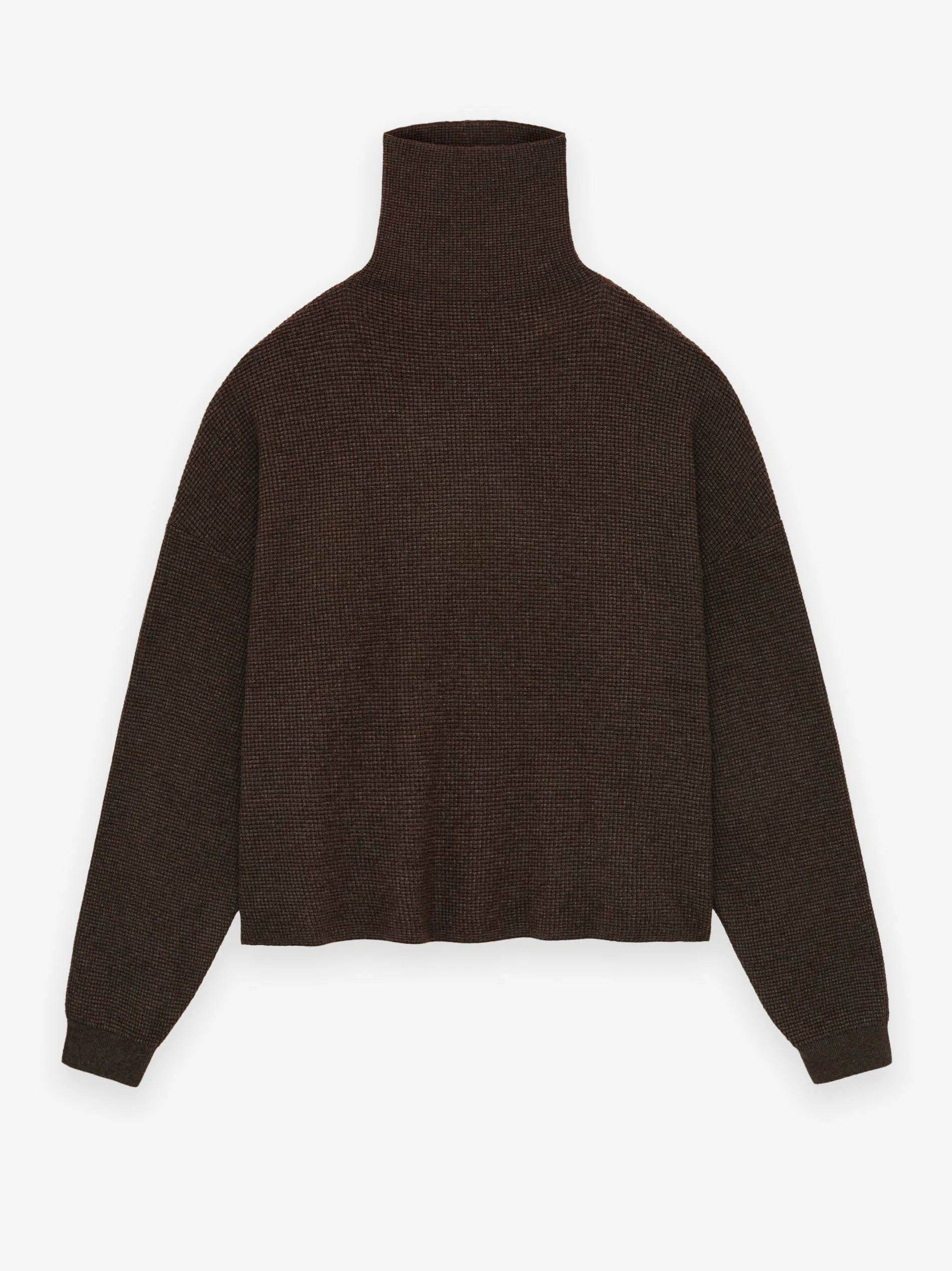 Womens Waffle Turtleneck