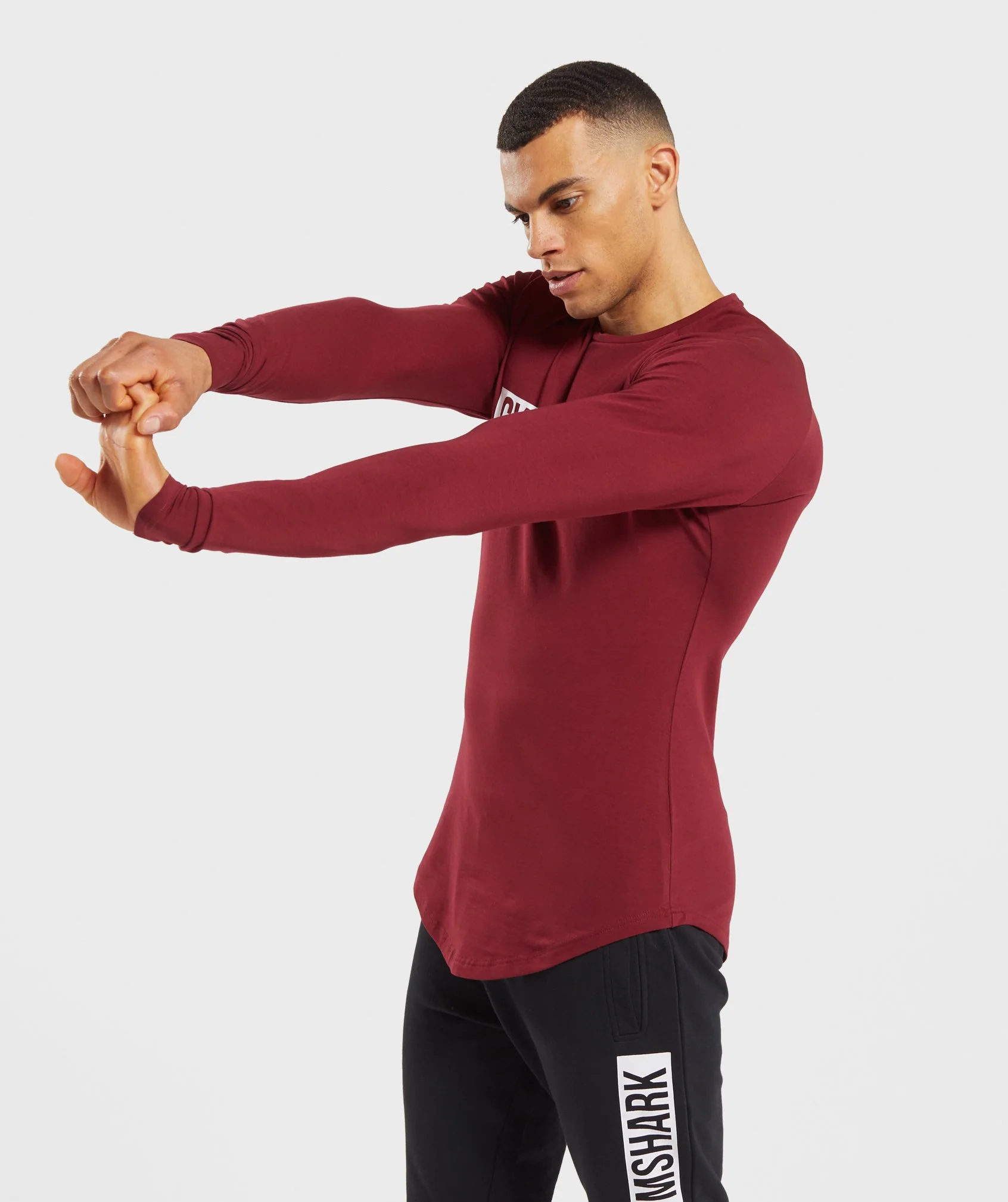 Gymshark Block Long Sleeve T-Shirt - Claret