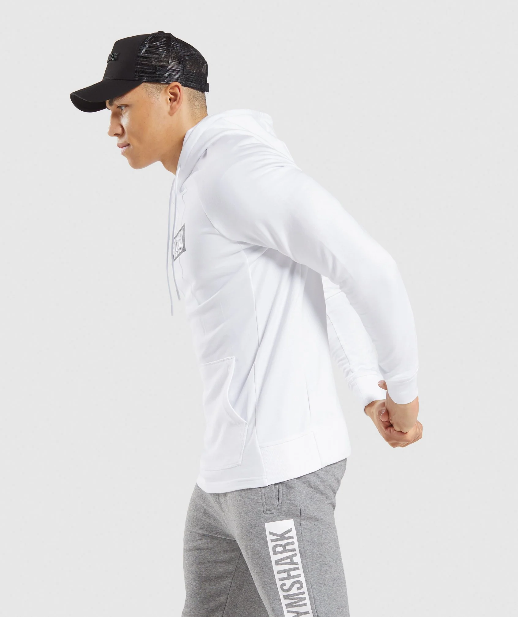 Gymshark Block Hoodie - White/Black