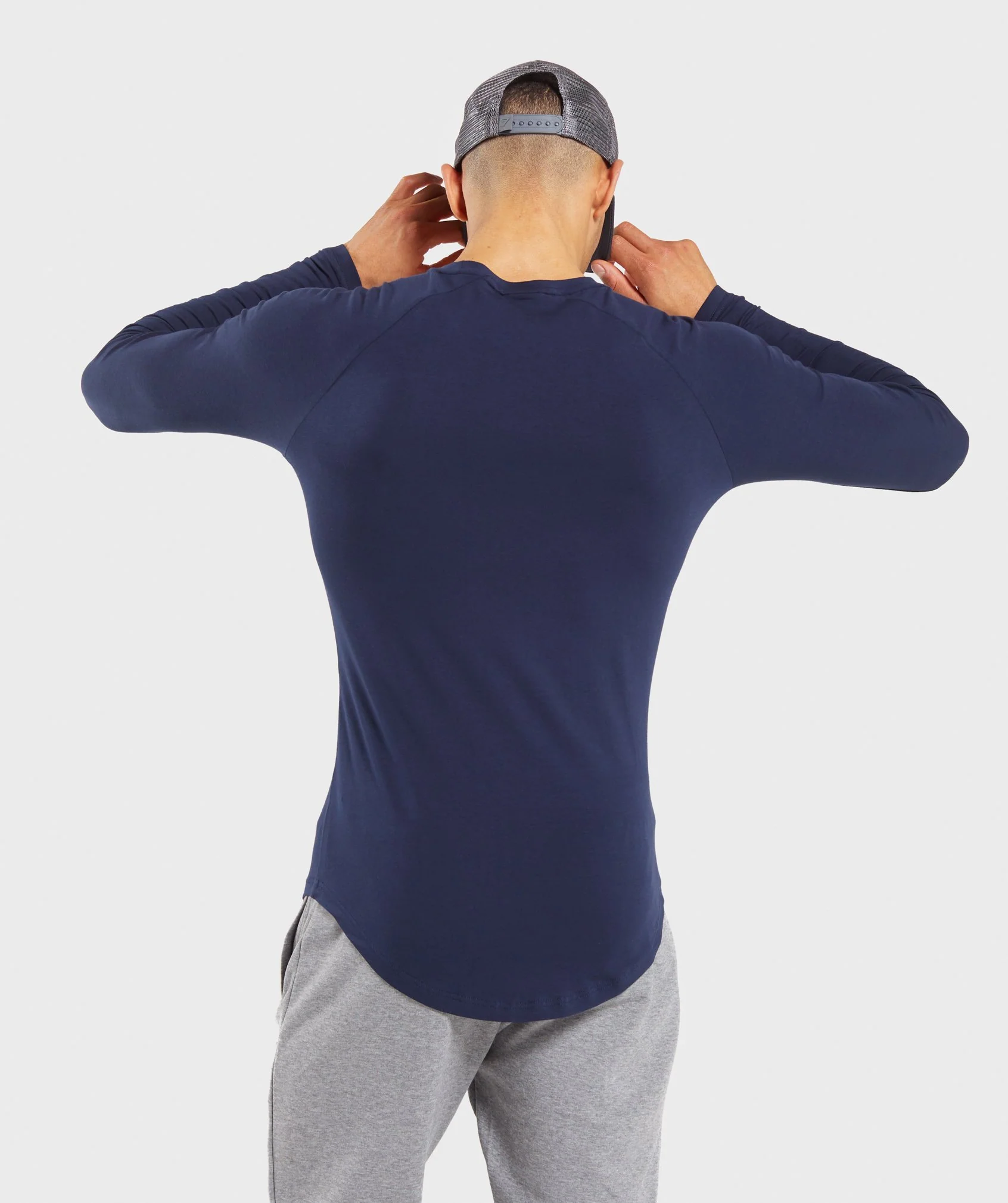 Gymshark Block Long Sleeve T-Shirt - Dark Blue