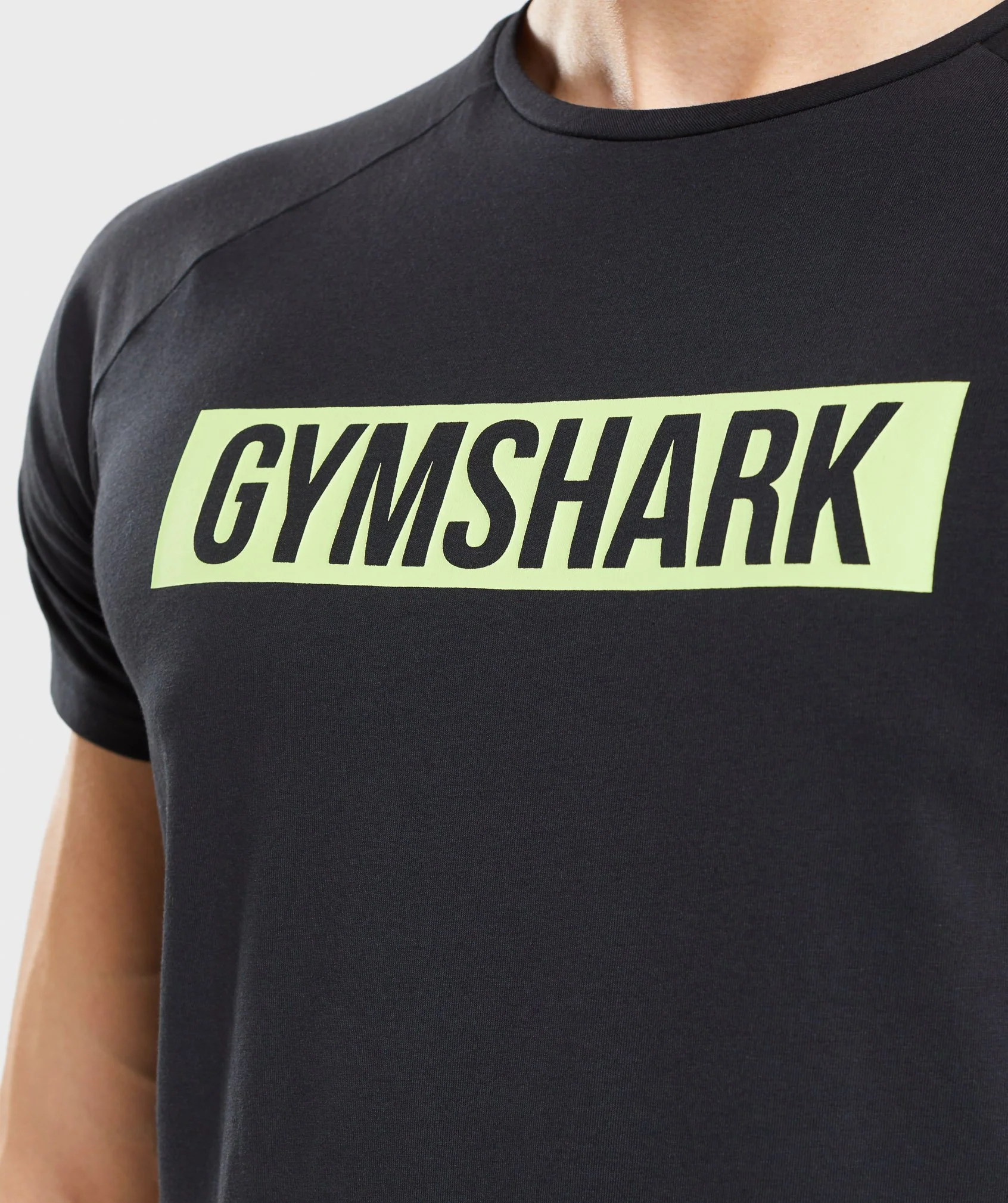 Gymshark Block T-Shirt - Black/Lime