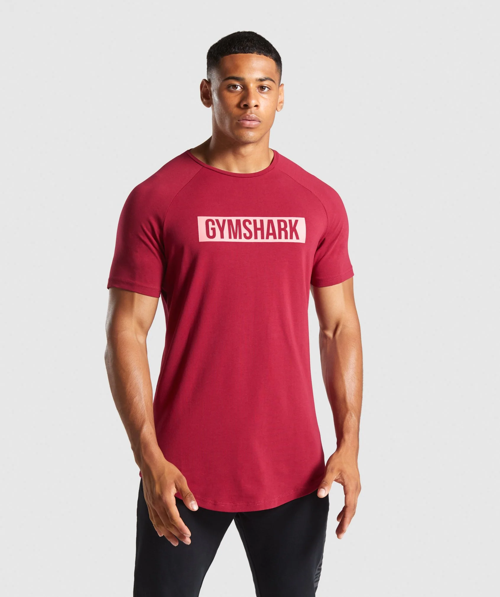 Gymshark Block T-Shirt - Claret