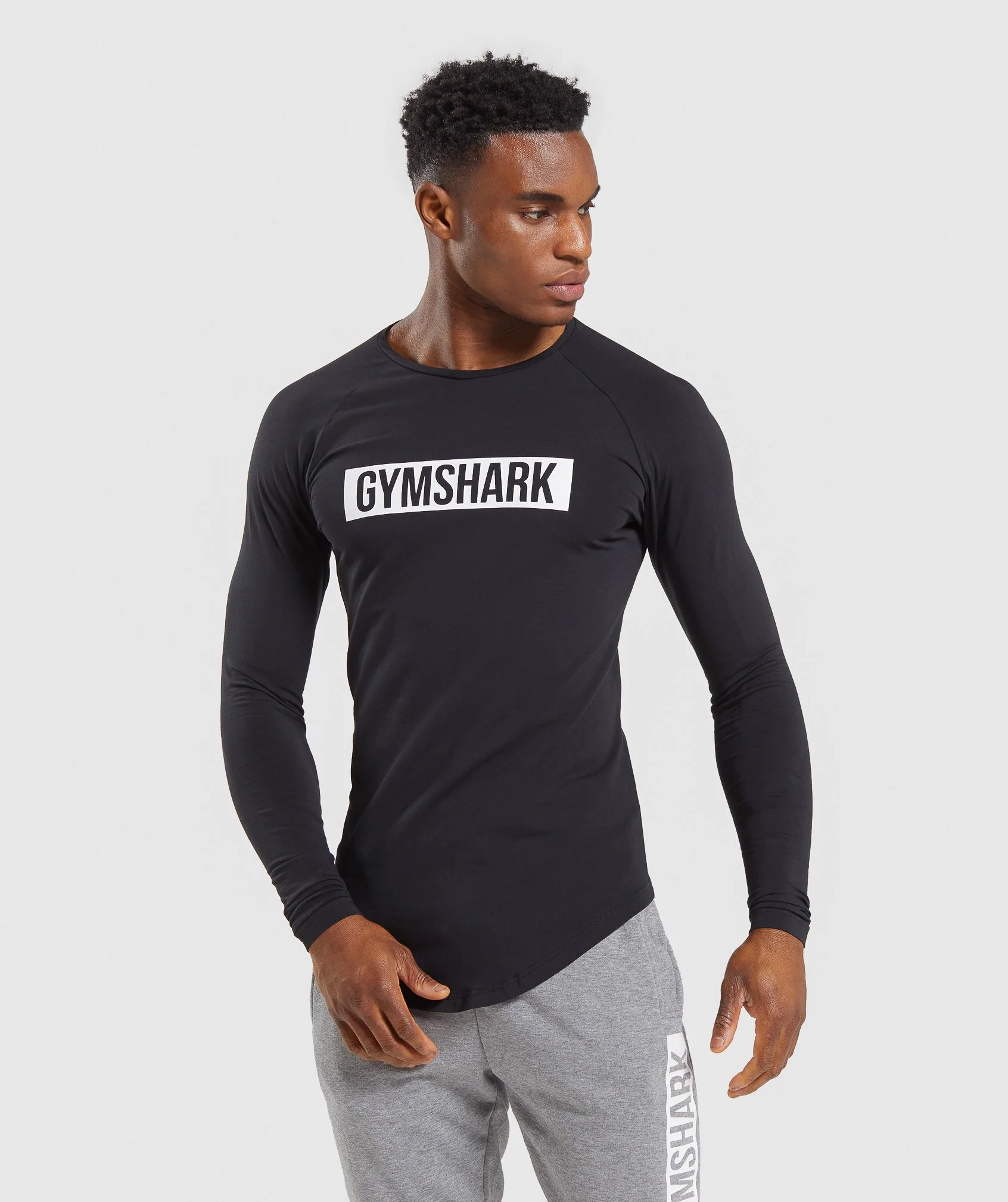Gymshark Block Long Sleeve T-Shirt - Black