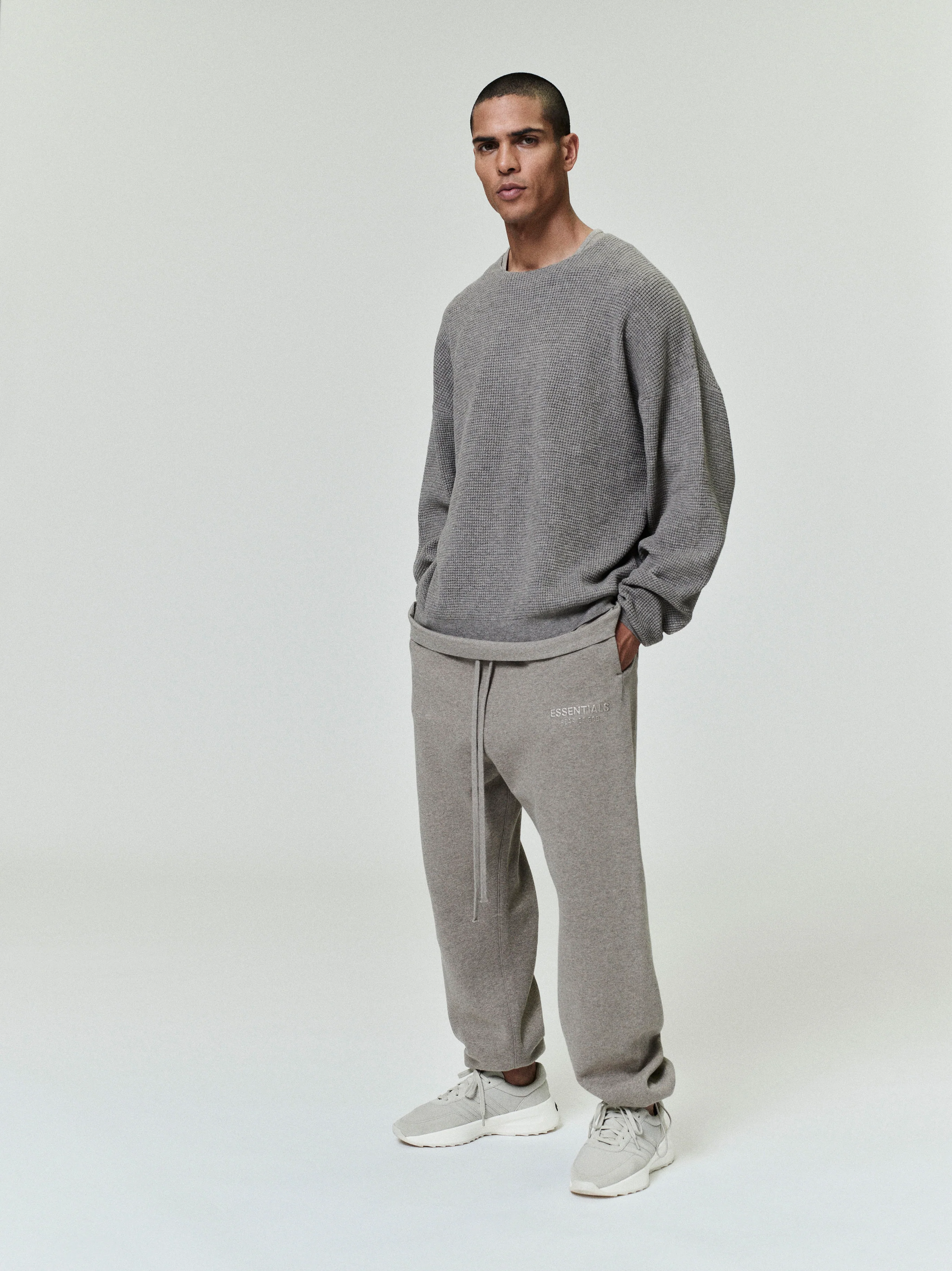 Waffle Crewneck Sweater