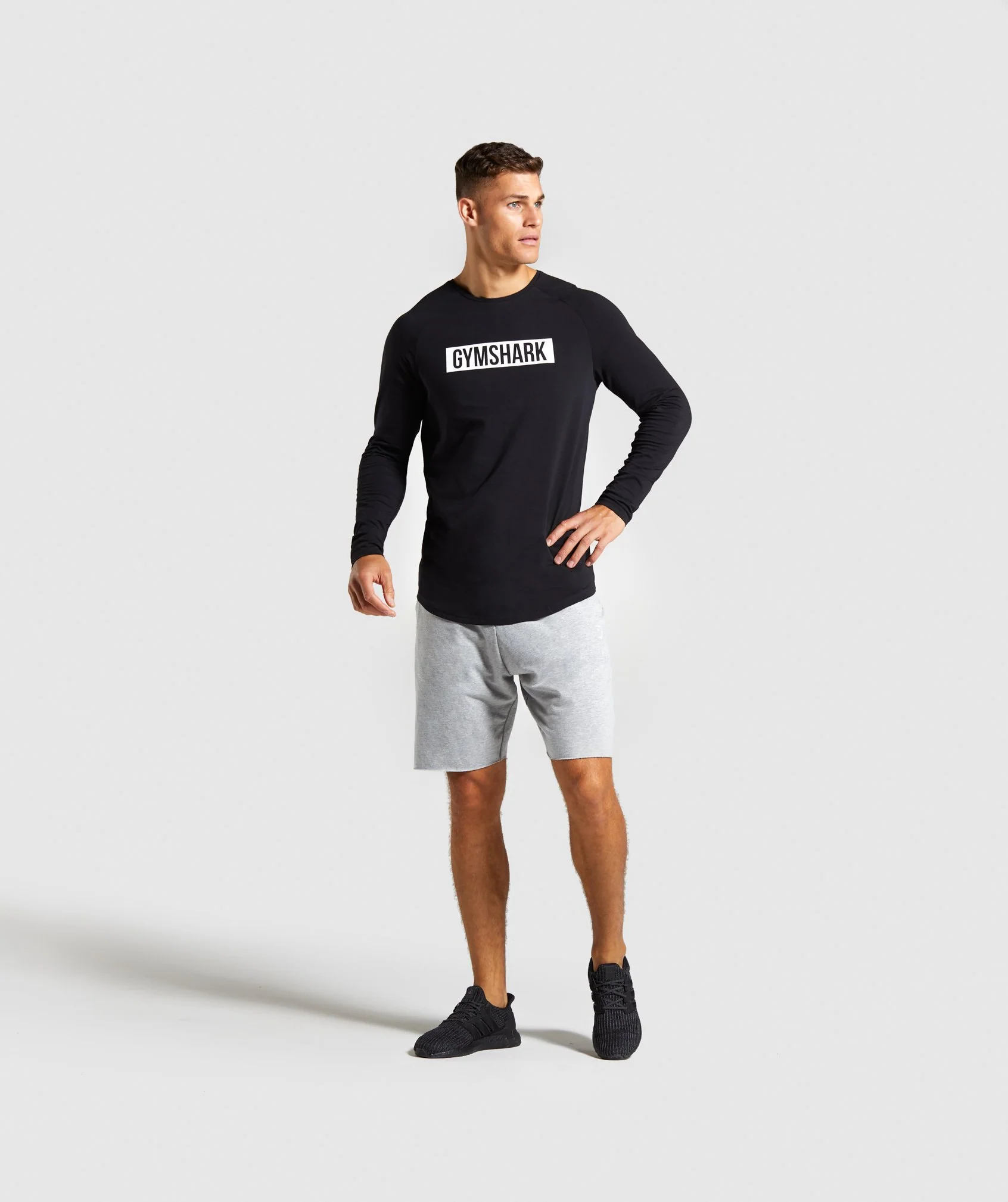 Gymshark Block Long Sleeve T-Shirt - Black/White