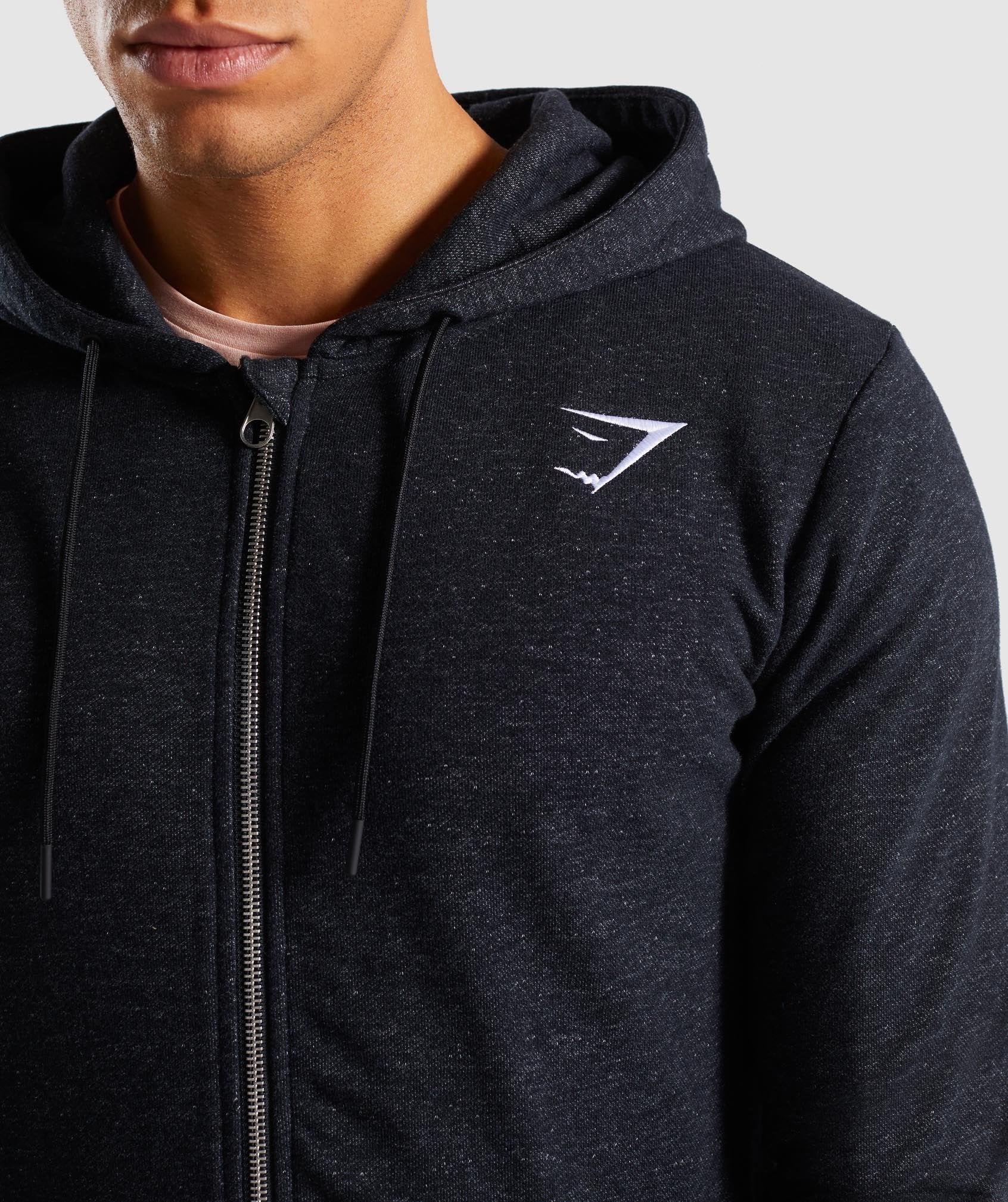 Gymshark Adapt Zip Hoodie - Black Marl