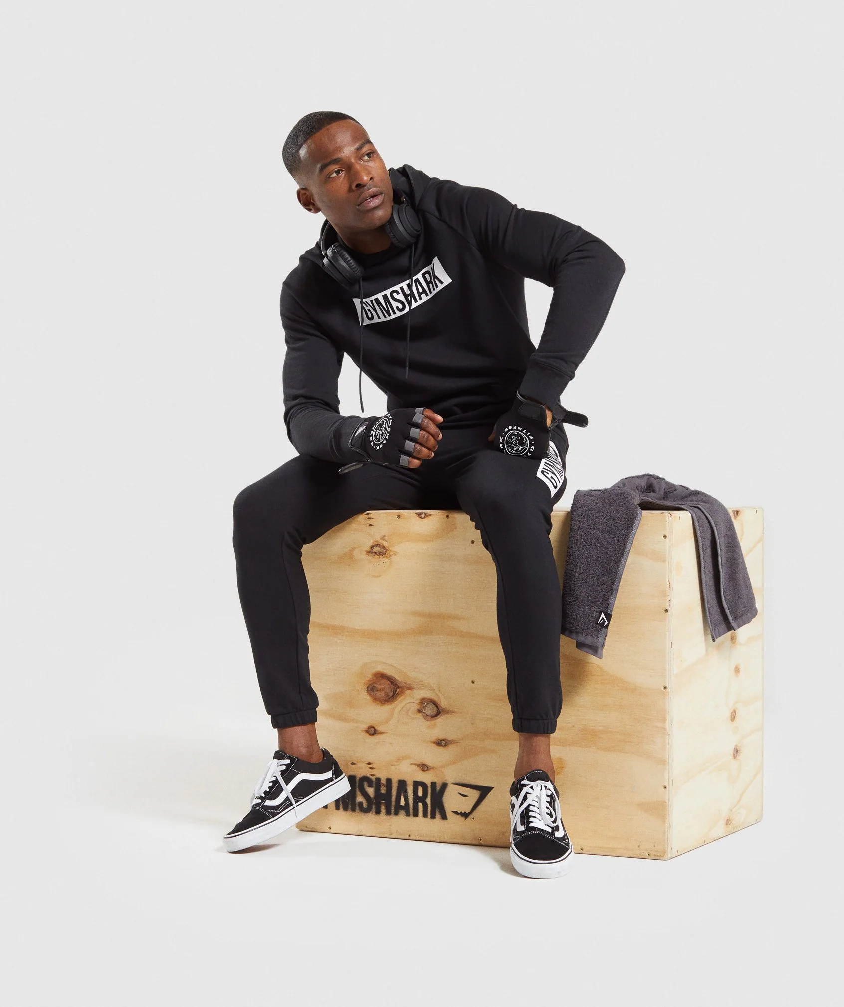 Gymshark Block Hoodie - Black/White