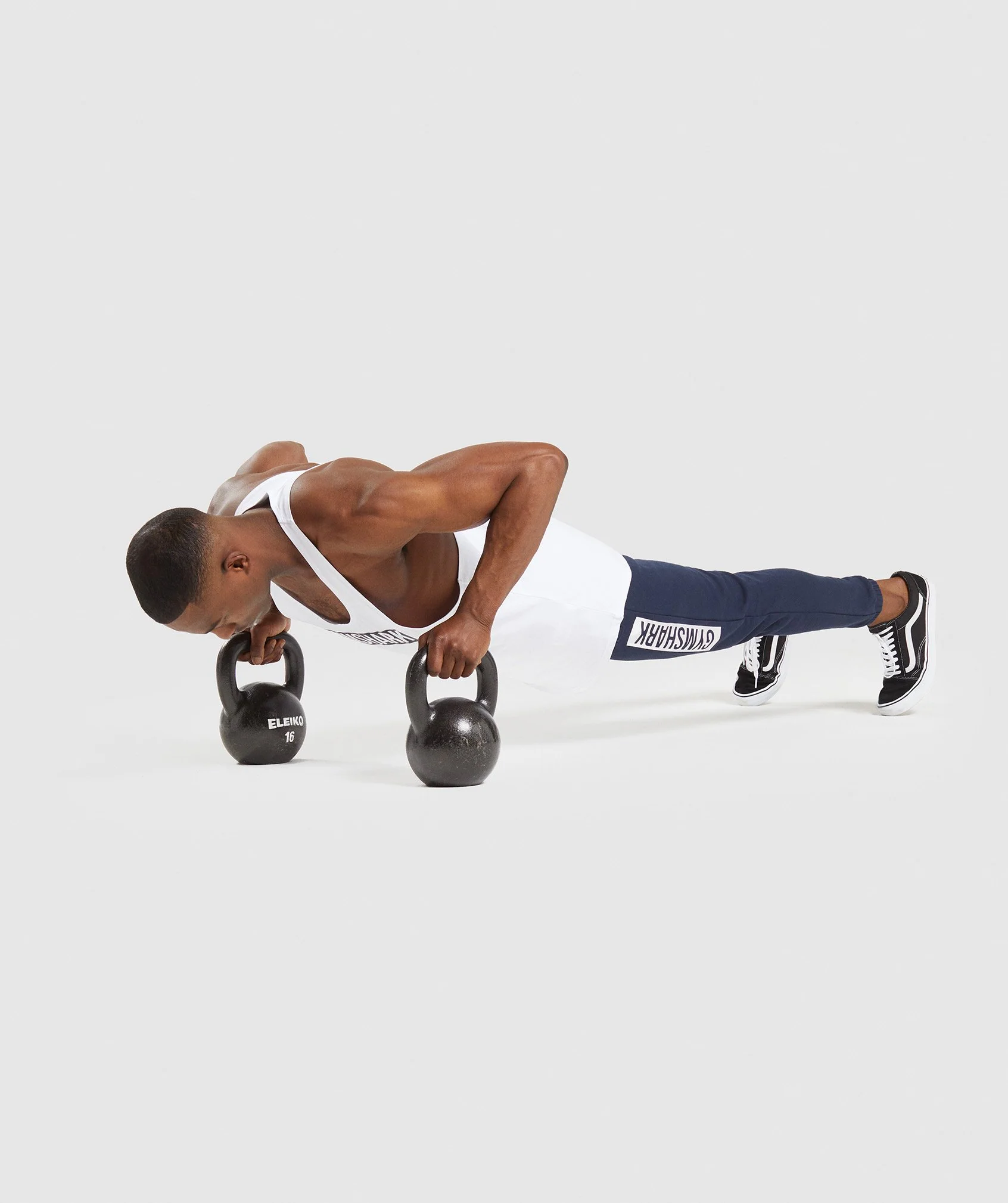 Gymshark Block Stringer - White/Black