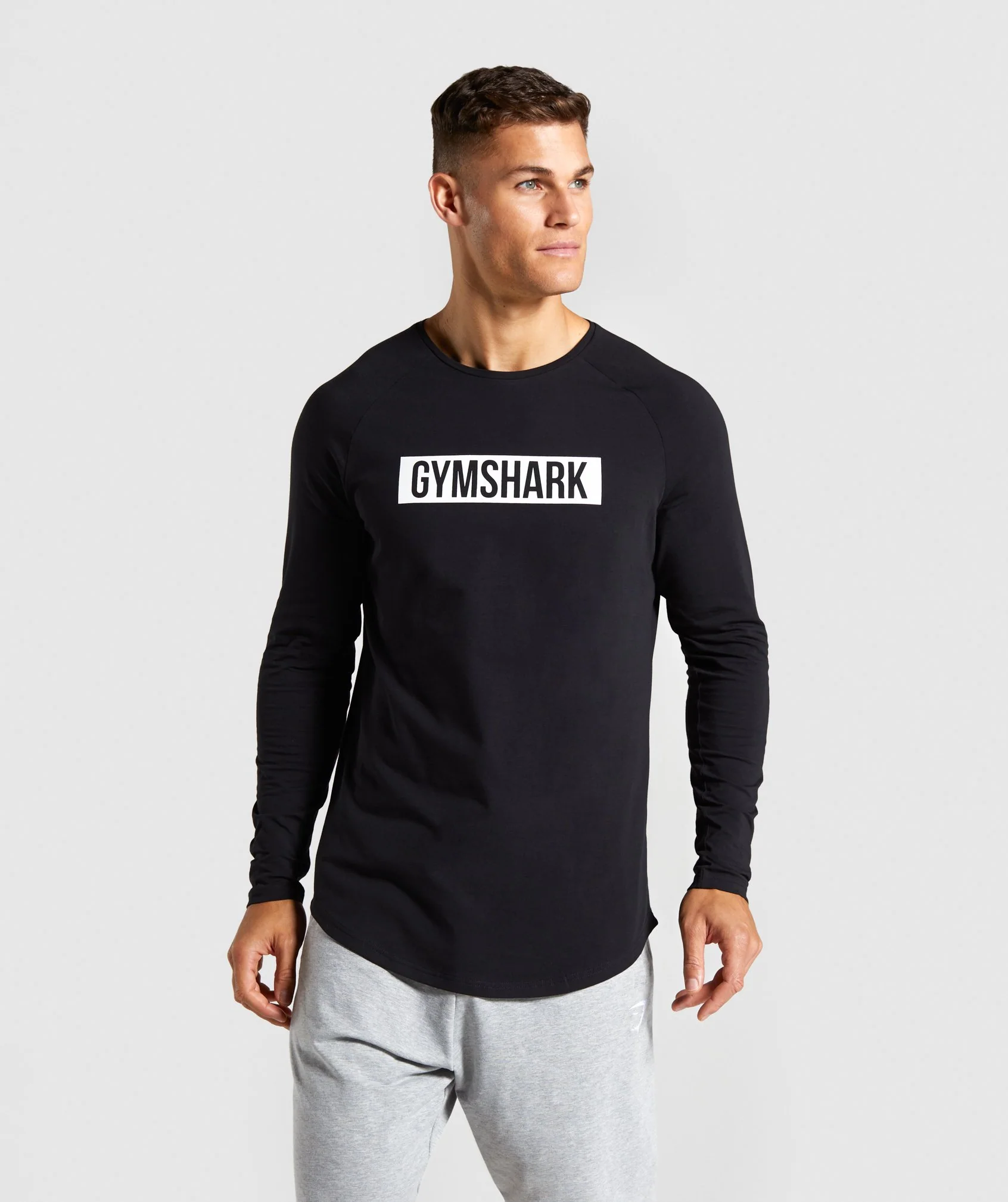 Gymshark Block Long Sleeve T-Shirt - Black/White