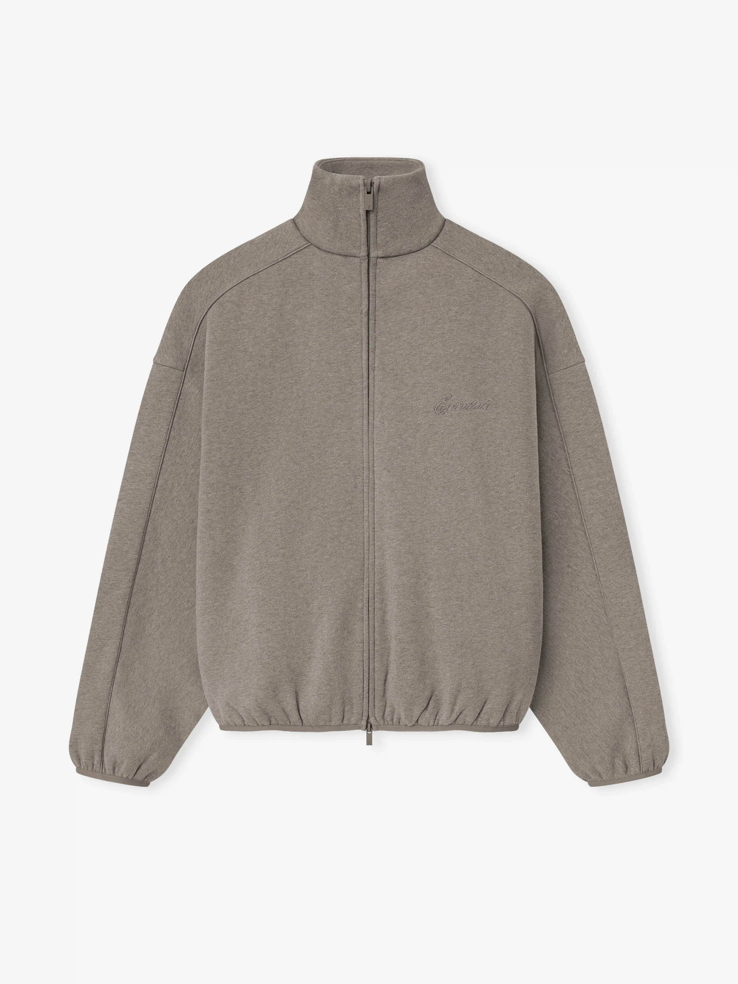 Modern Fleece Track Jacket With Piping