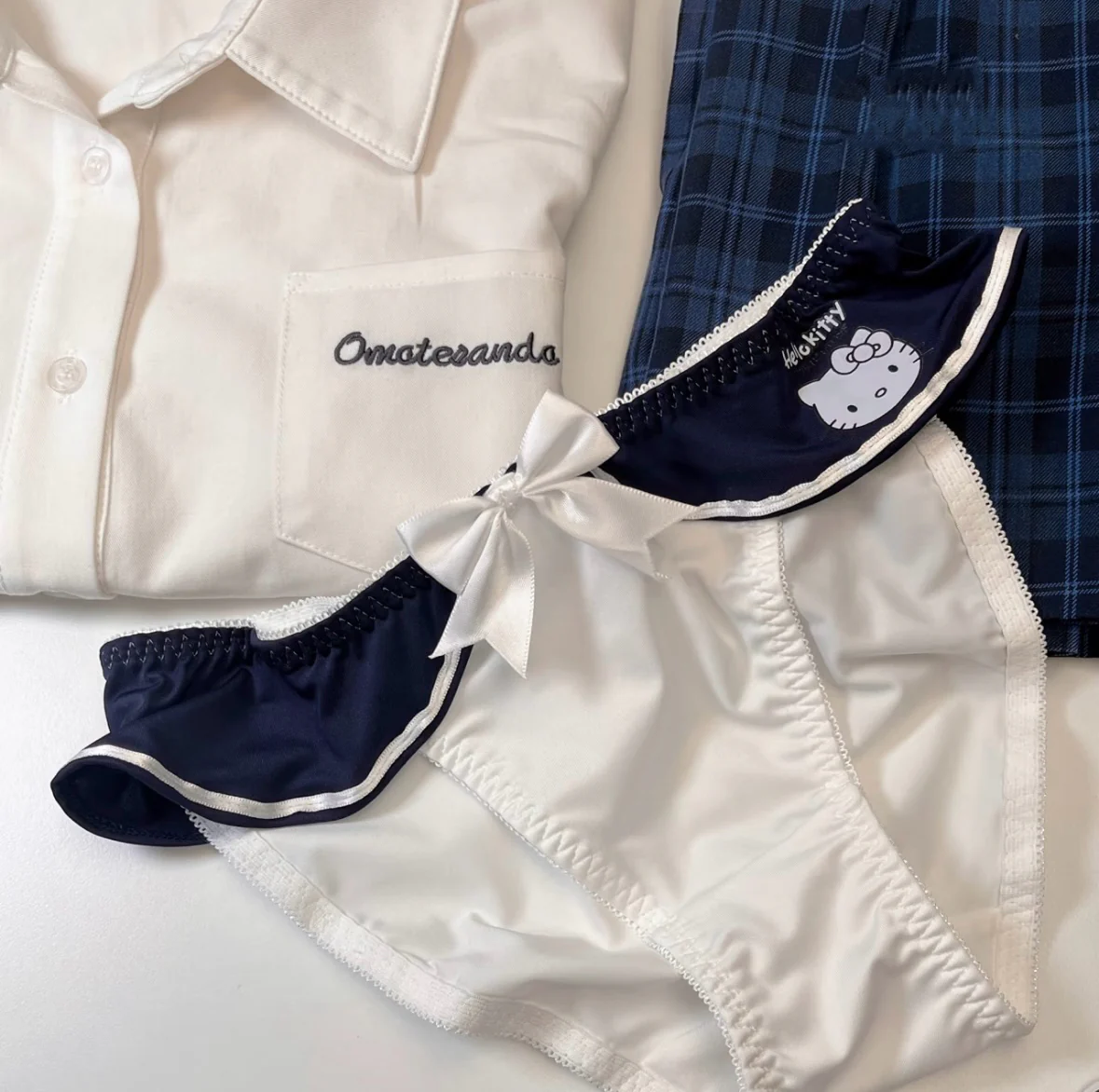 Hellokitty Underwire Cute Push Up Strappy Lingerie Set Panty Bra