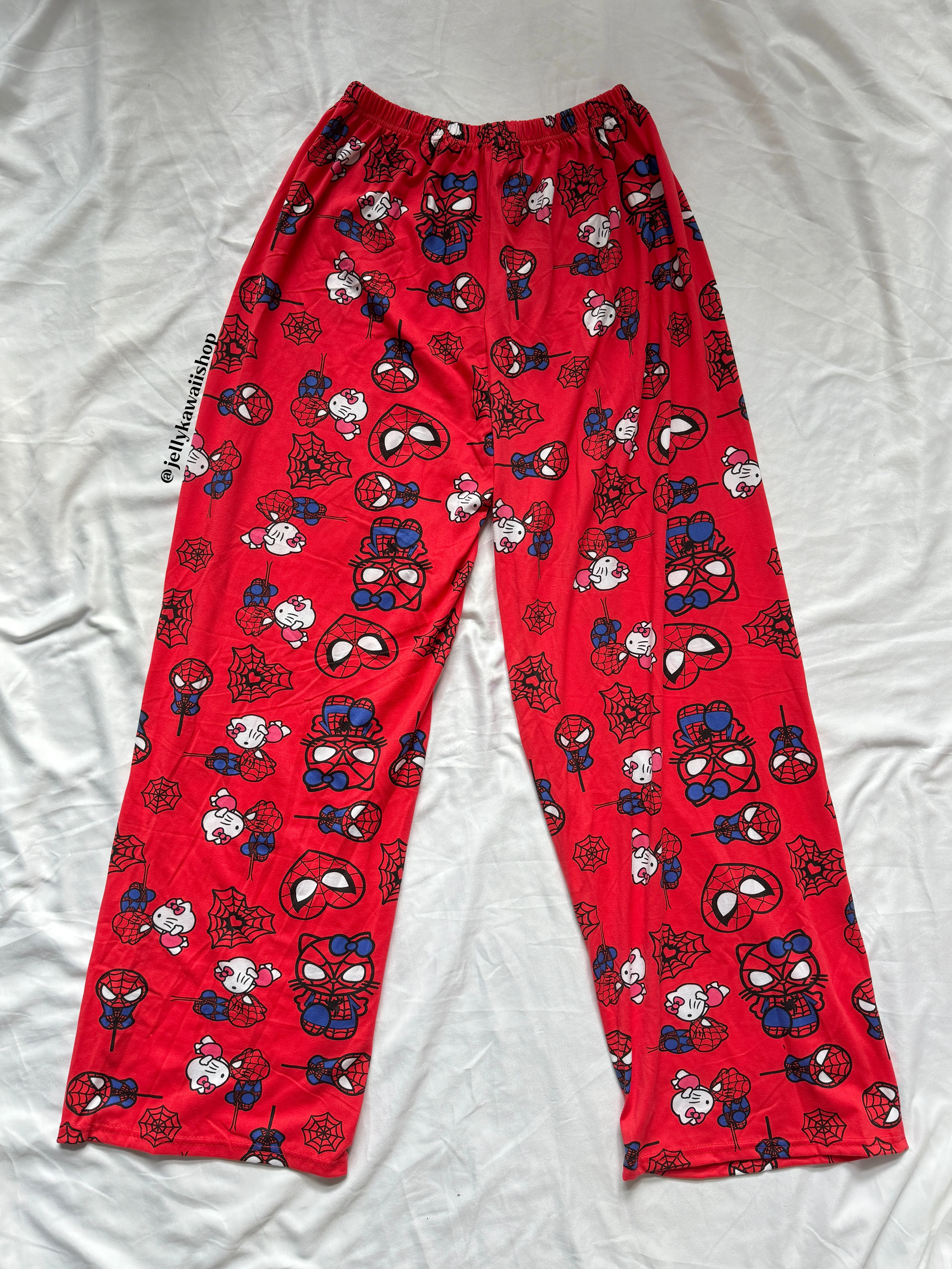 Hellokitty Spiderman Pajama Pants Sleepwear