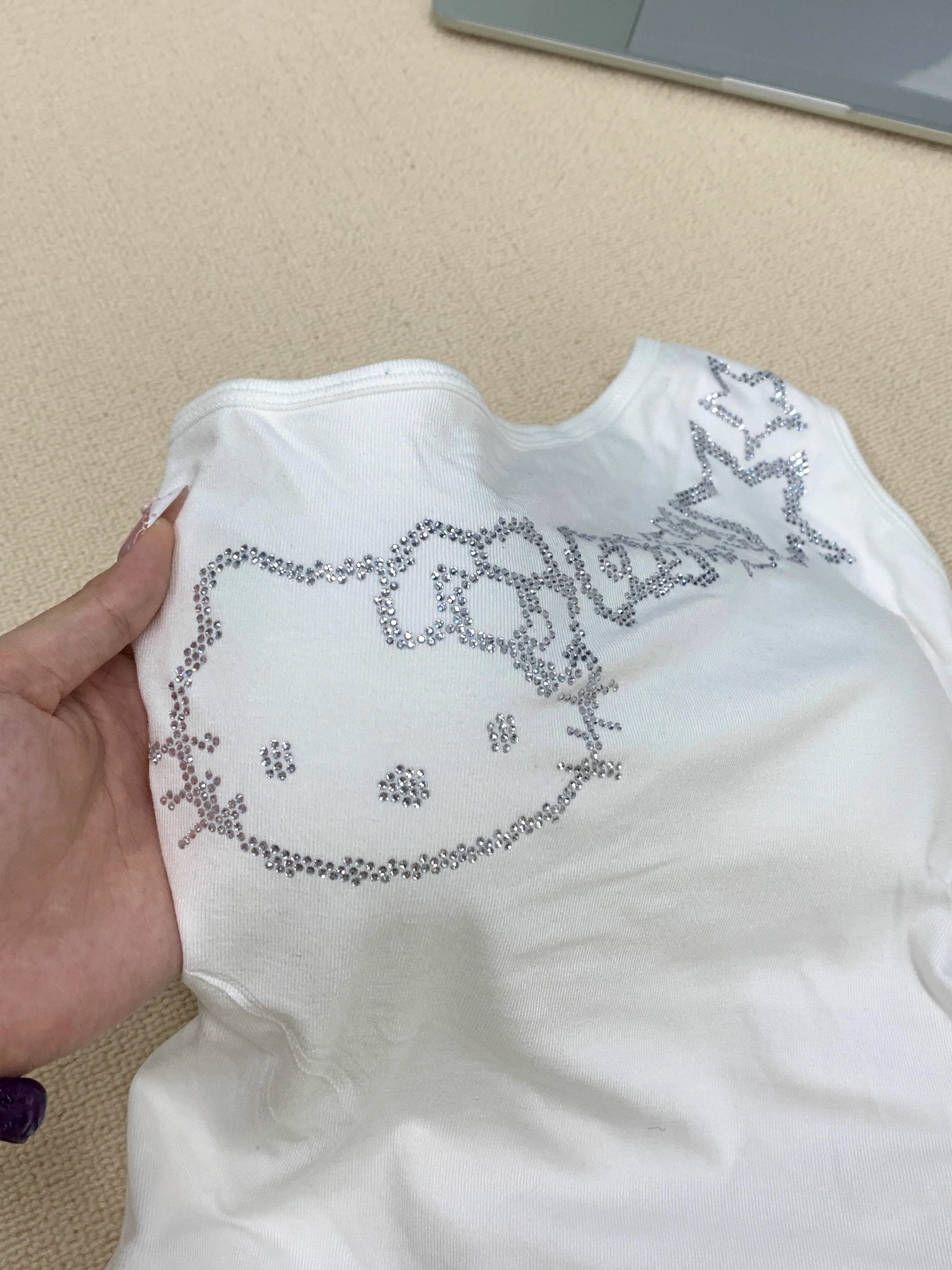 Hellokitty One Shoulder Tank Tops Summer Going Out Tops Asymmetrical Sleeveless Shirts