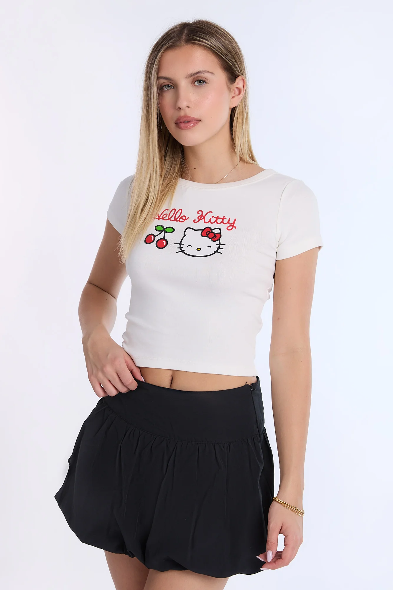 Hello Kitty Cherry Graphic Baby Tee