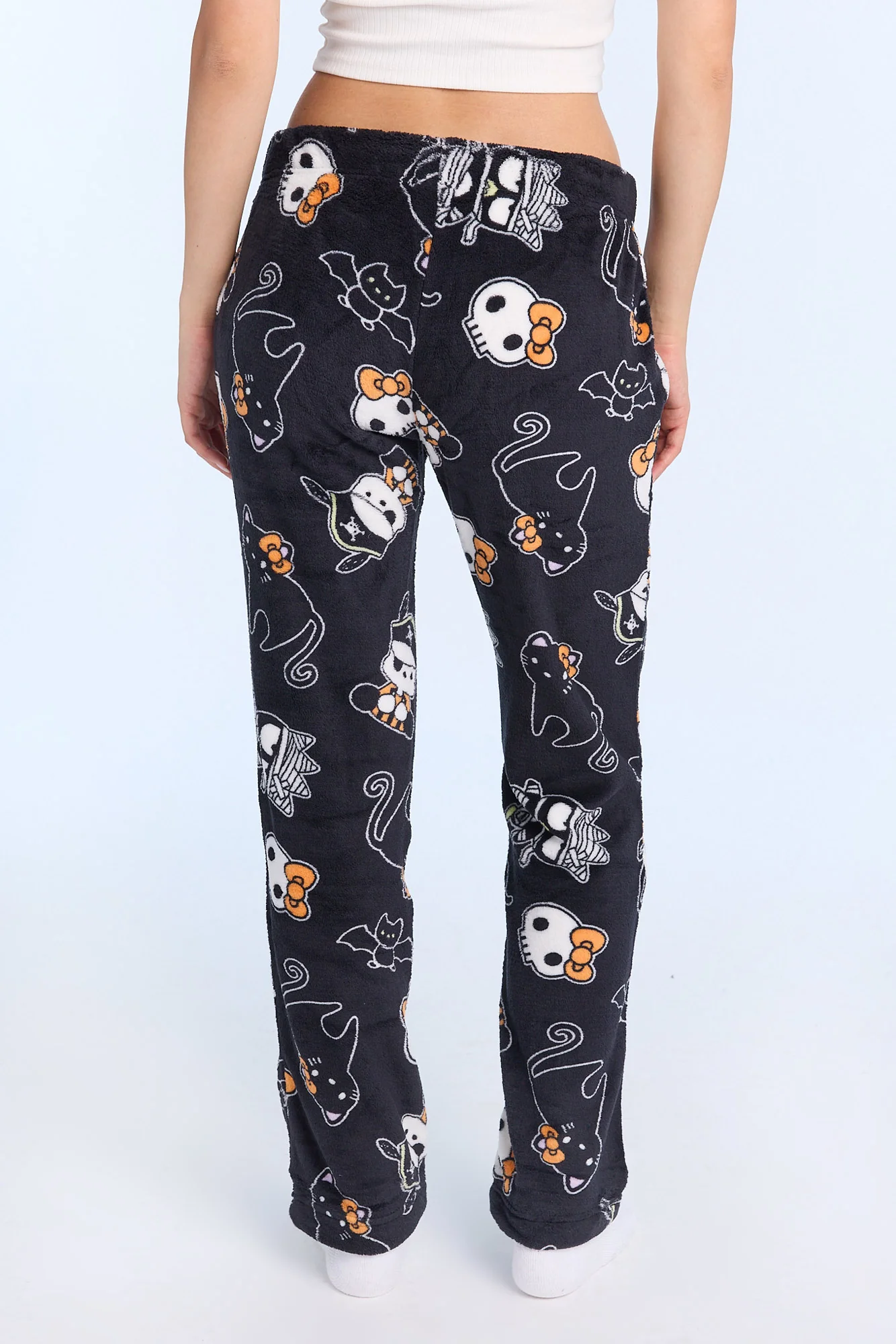 Hello Kitty Cat Halloween Plush Pajama Pants