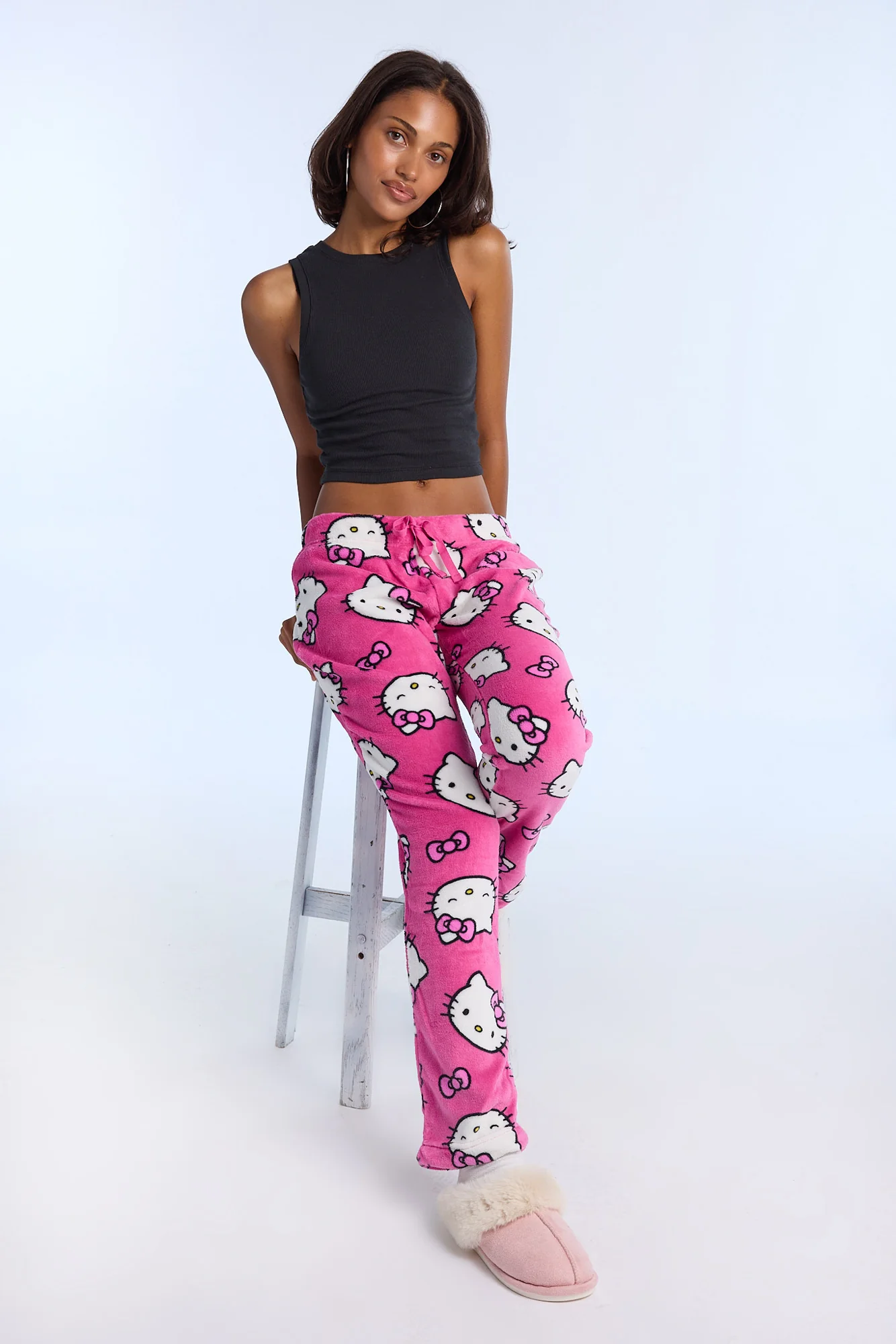 Hello Kitty  Bow Plush Pajama Pants