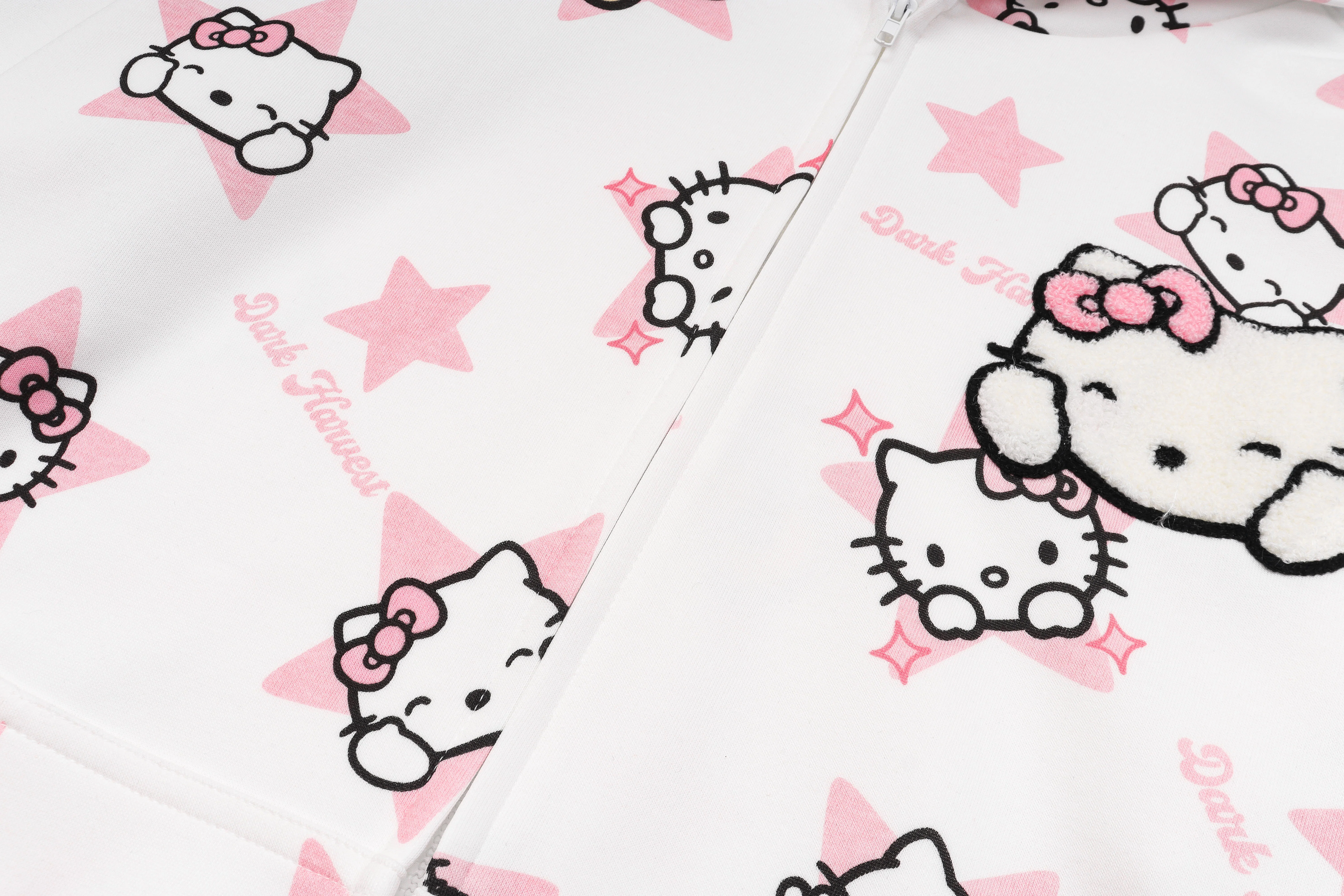 Hellokitty Hoodies Jacket Oversized Sweatshirts Casual Zip Up Y2K Hoodie with Pocket