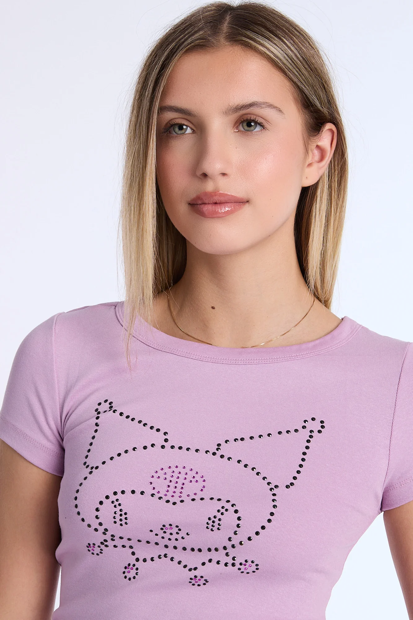 Kuromi Rhinestones Graphic Baby Tee