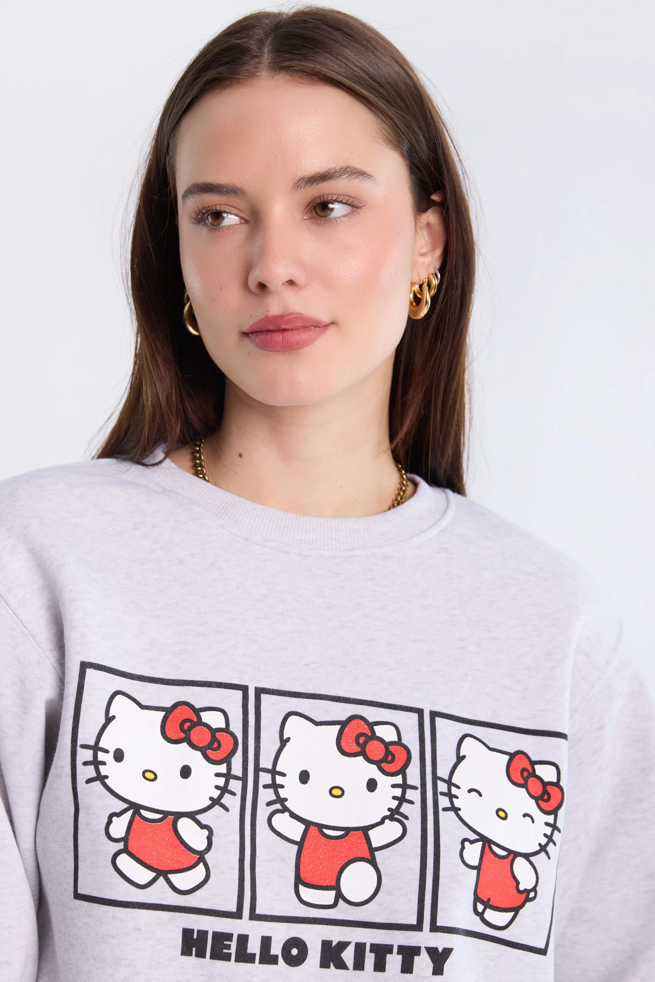 Hello Kitty Graphic Crew Neck Sweatshirt