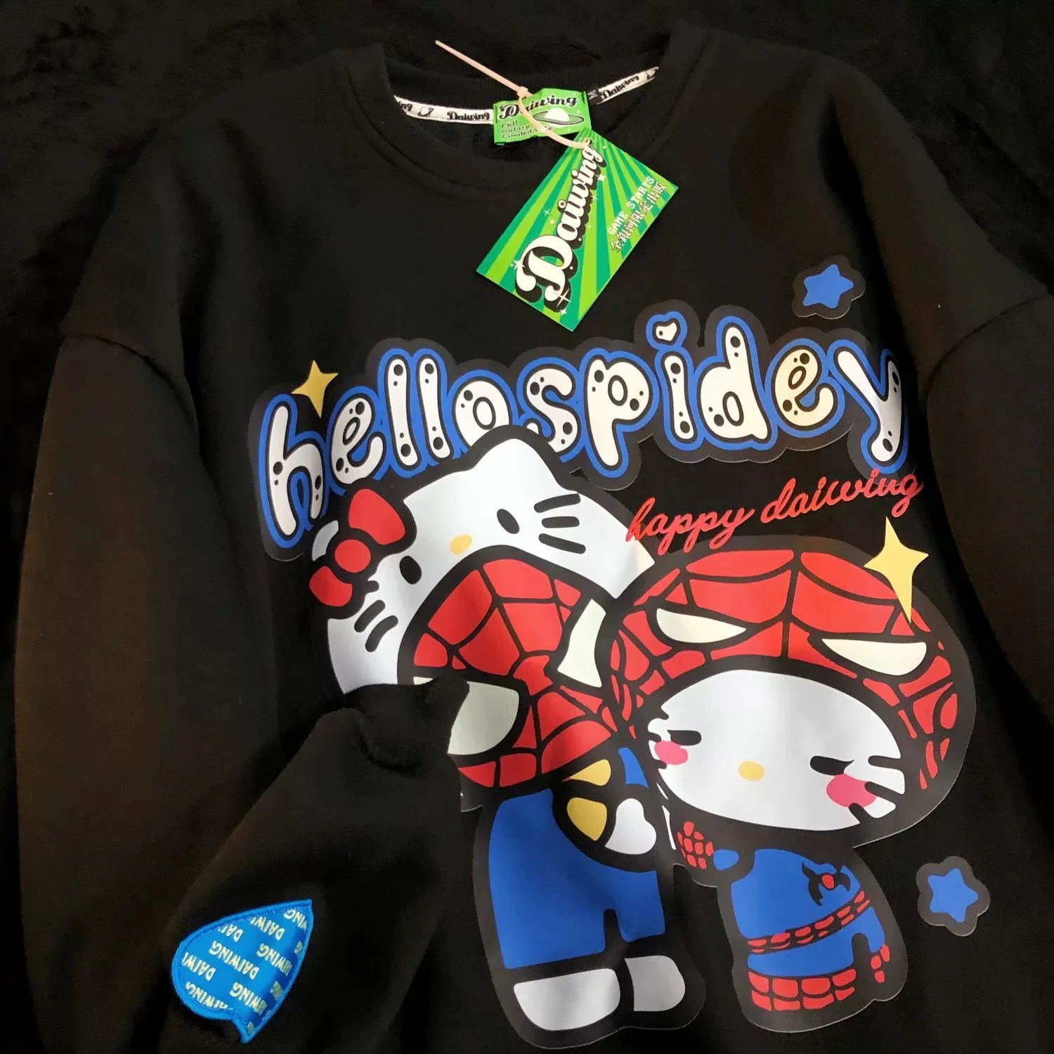 KT x Spiderman Sweatshirts Hoodies Crewneck Oversized Pullover Sweaters Casual Comfy Fall Fashion Outfits Clothes Valentine's Day Gift