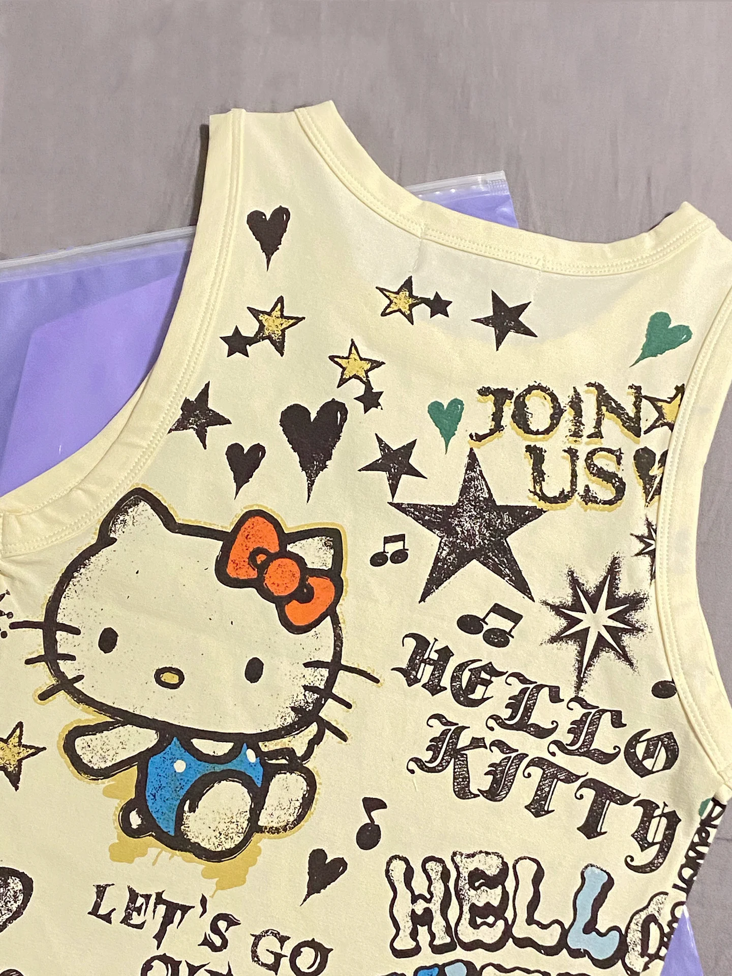 Hellokitty Women’s  Sleeveless Racer Back Tank Tops Halter Neck Crop Tops