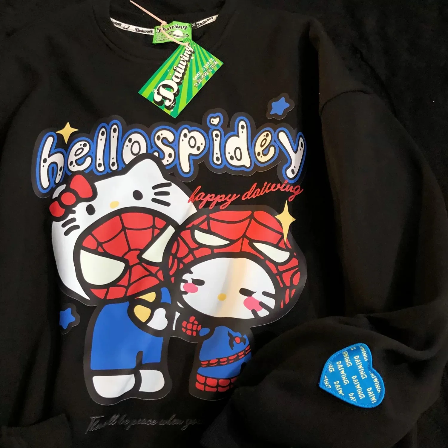 KT x Spiderman Sweatshirts Hoodies Crewneck Oversized Pullover Sweaters Casual Comfy Fall Fashion Outfits Clothes Valentine's Day Gift