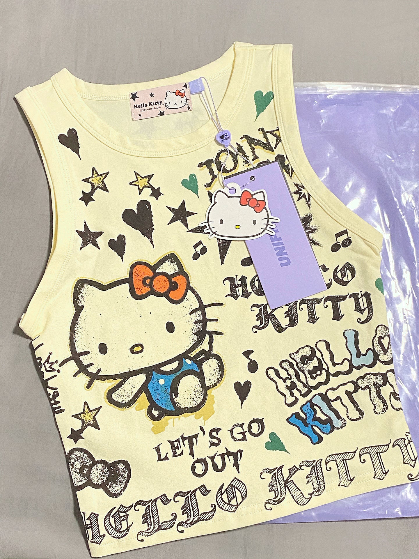 Hellokitty Women’s  Sleeveless Racer Back Tank Tops Halter Neck Crop Tops