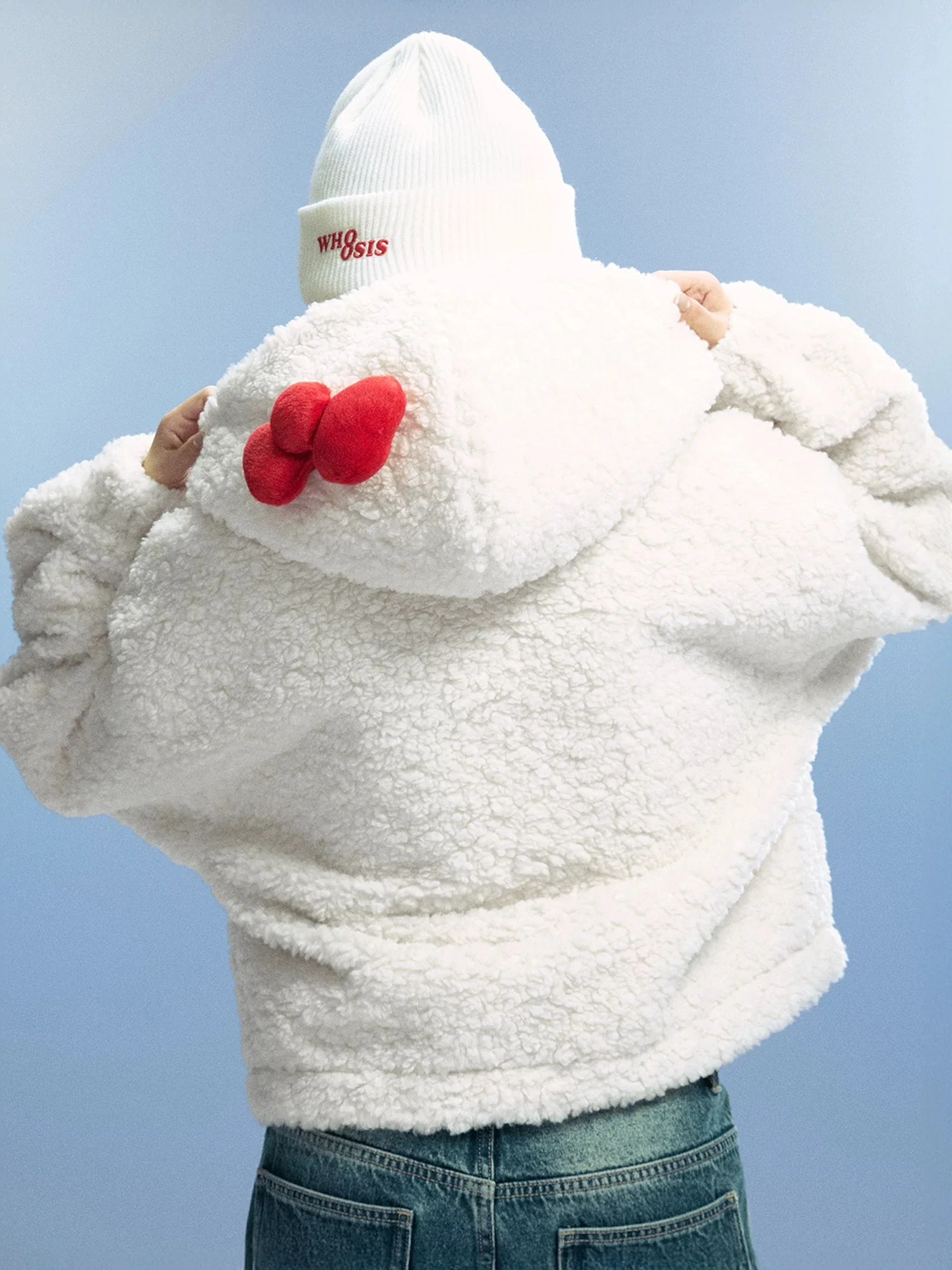 Hellokitty Winter Coats Fleece Faux Fur Shearling Trendy Jackets Warm Outerwear Clothing