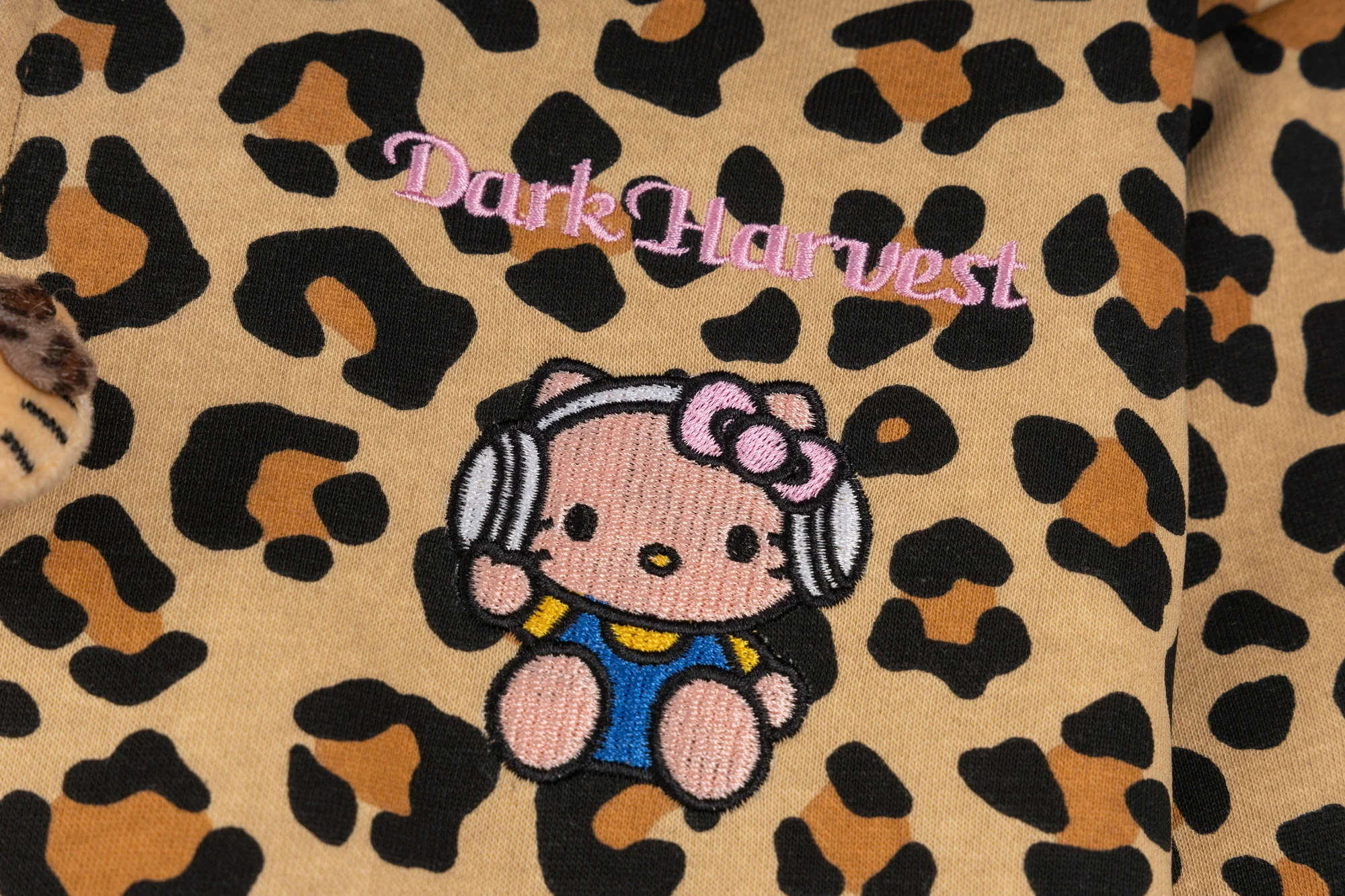 Hellokitty Leopard Print Hoodies Fall Jacket Sweatshirts Casual Drawstring Zip Up Y2K Hoodie with Pocket