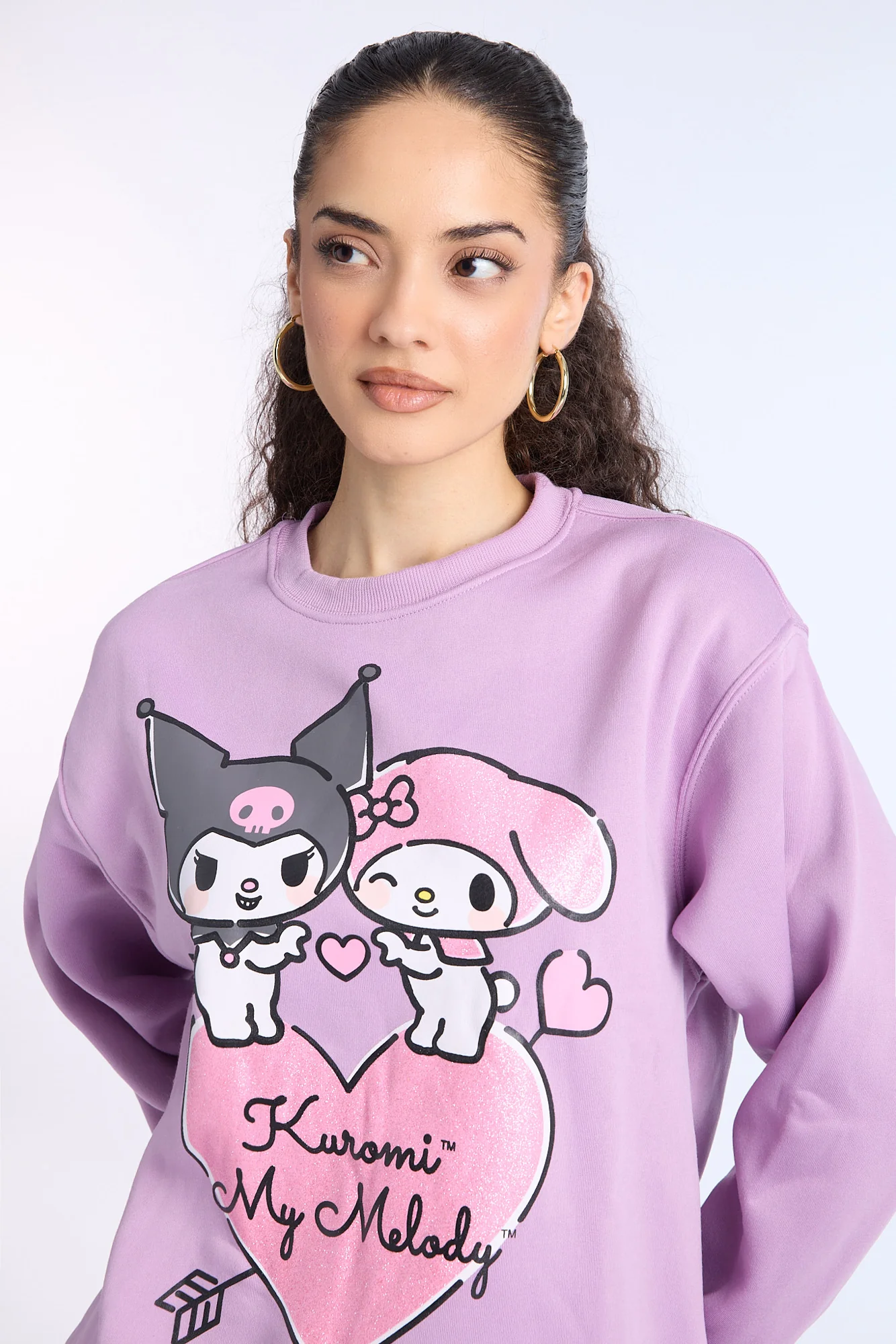 Kuromi My Melody Graphic Crew Neck Sweatshirt