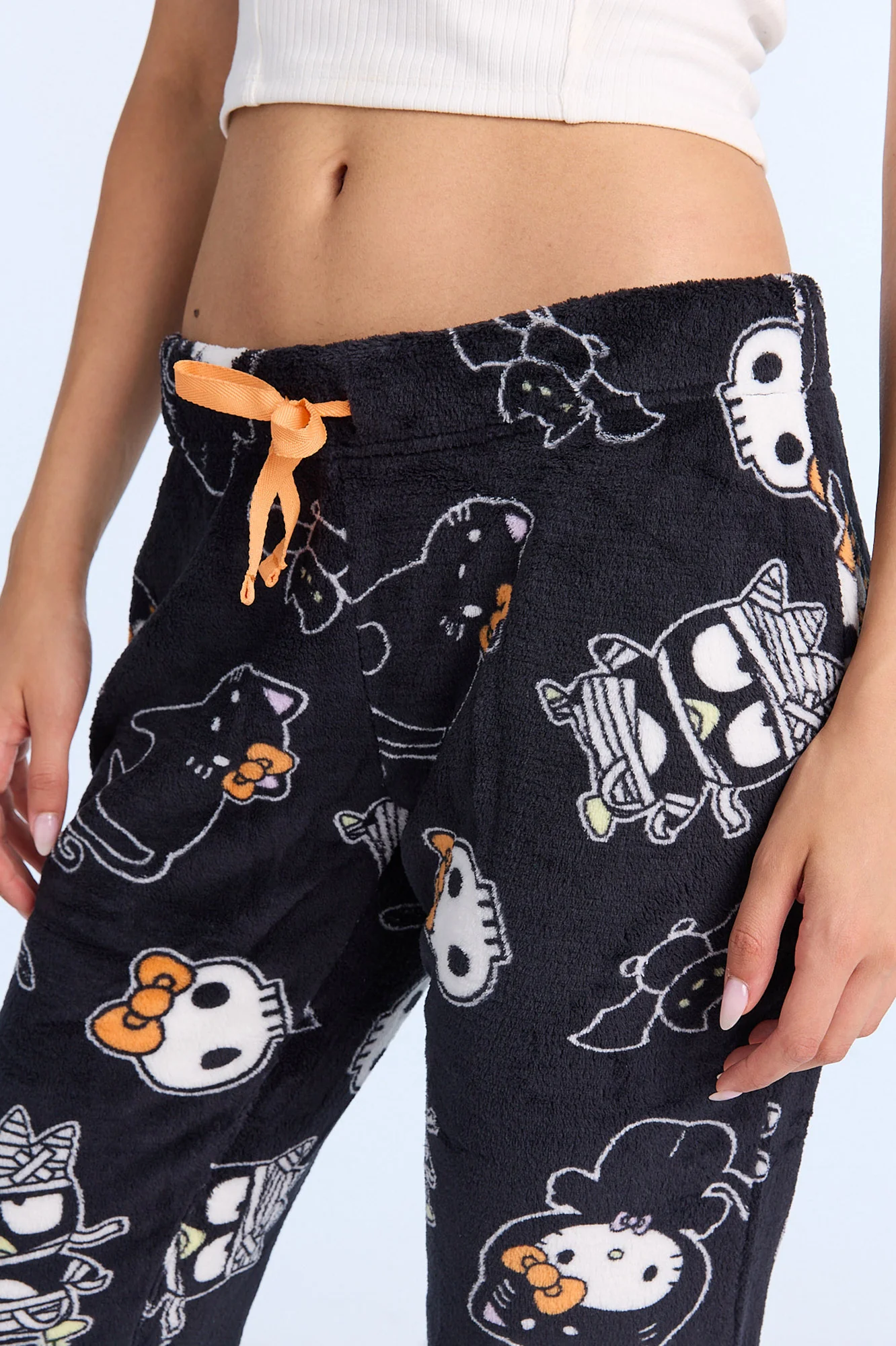 Hello Kitty Cat Halloween Plush Pajama Pants