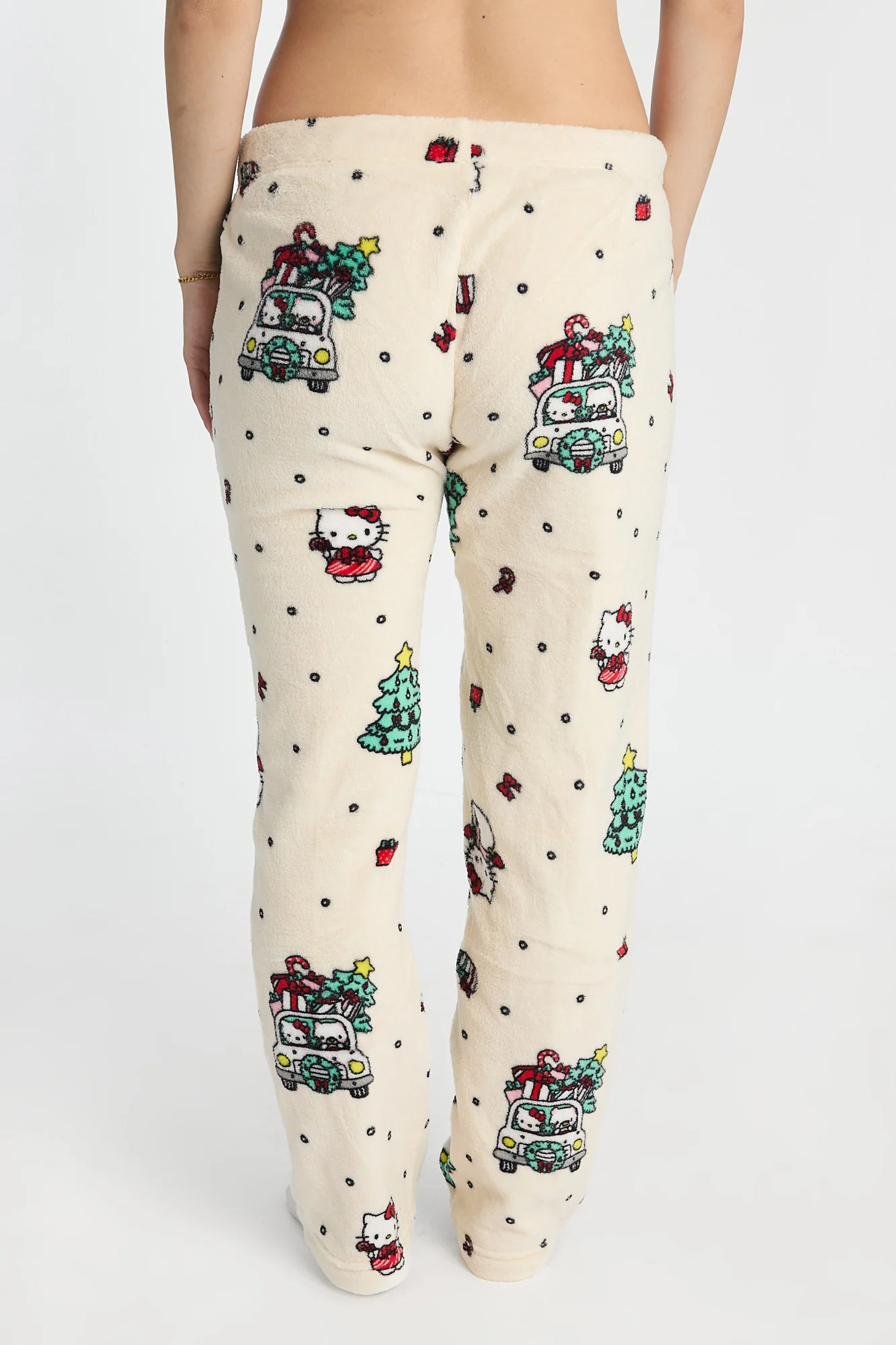 Hello Kitty Christmas Tree Plush Pajama Pants