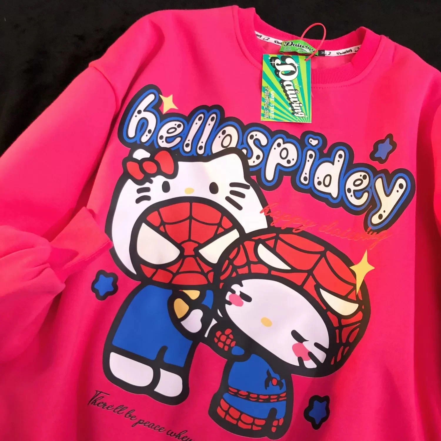 KT x Spiderman Sweatshirts Hoodies Crewneck Oversized Pullover Sweaters Casual Comfy Fall Fashion Outfits Clothes Valentine's Day Gift