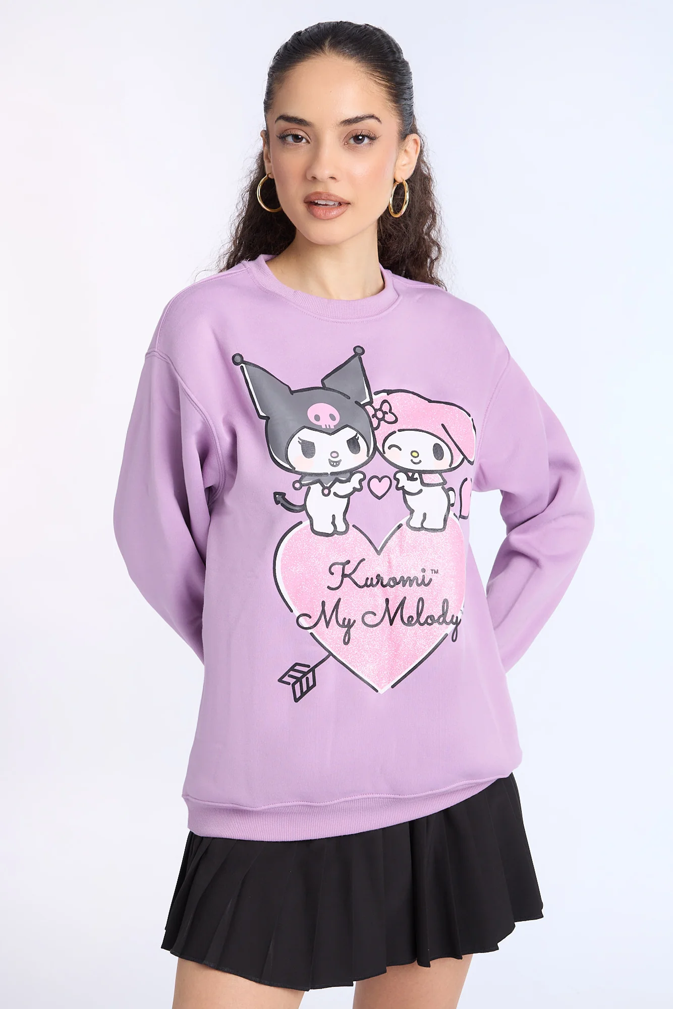 Kuromi My Melody Graphic Crew Neck Sweatshirt
