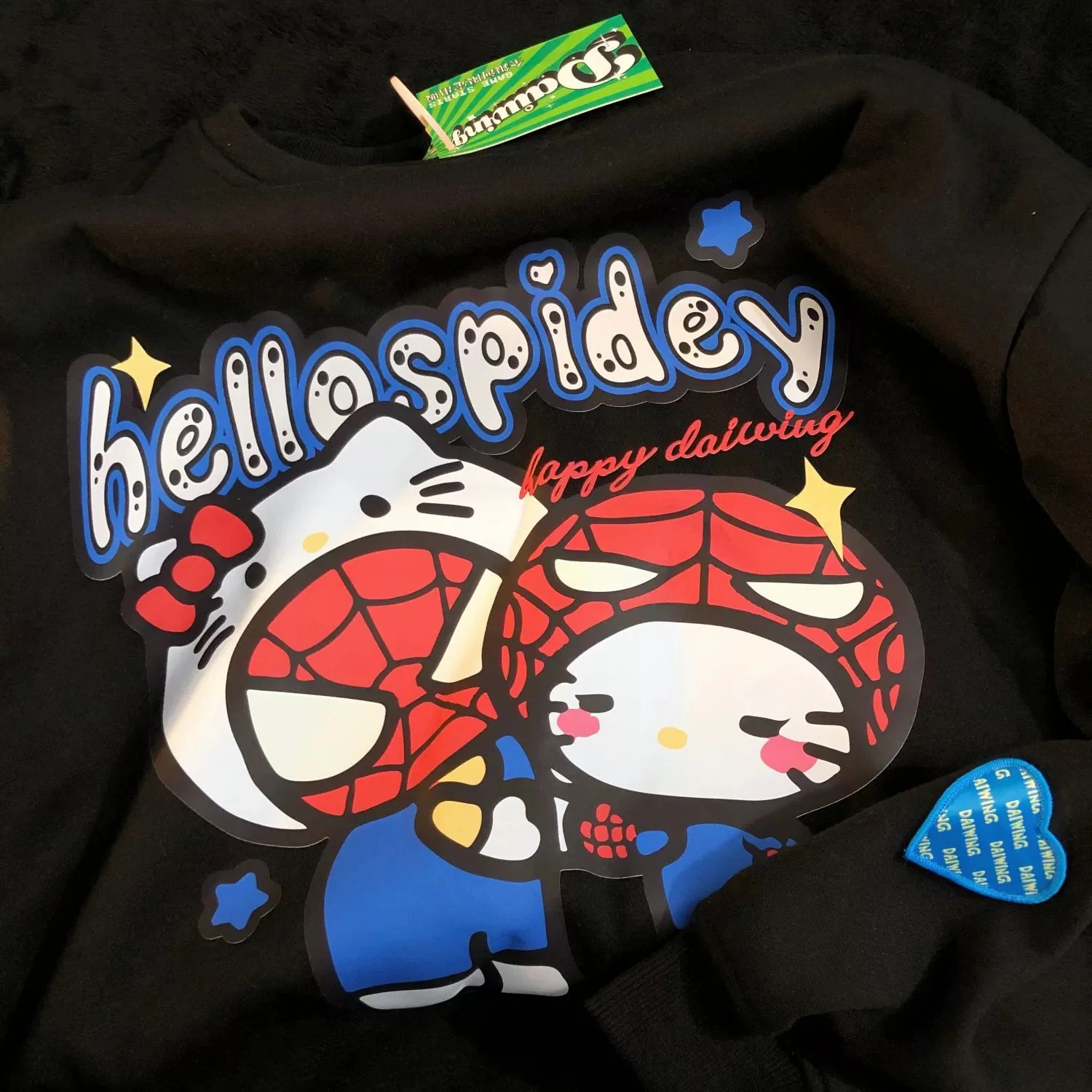 KT x Spiderman Sweatshirts Hoodies Crewneck Oversized Pullover Sweaters Casual Comfy Fall Fashion Outfits Clothes Valentine's Day Gift