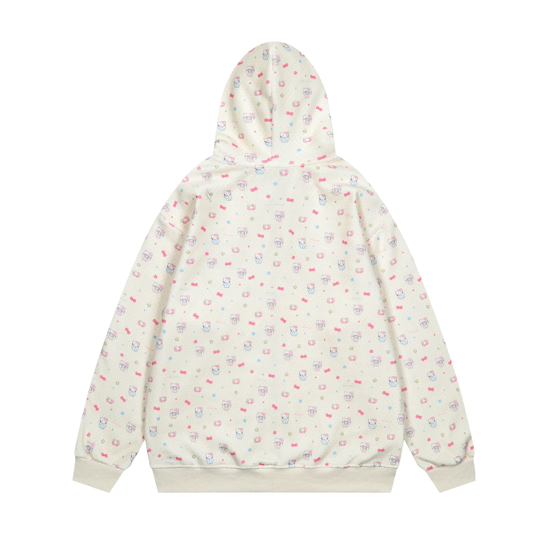 Hellokitty Cute Hoodies Fall Jacket Oversized Sweatshirts Casual Drawstring Zip Up Y2K Hoodie with Pocket