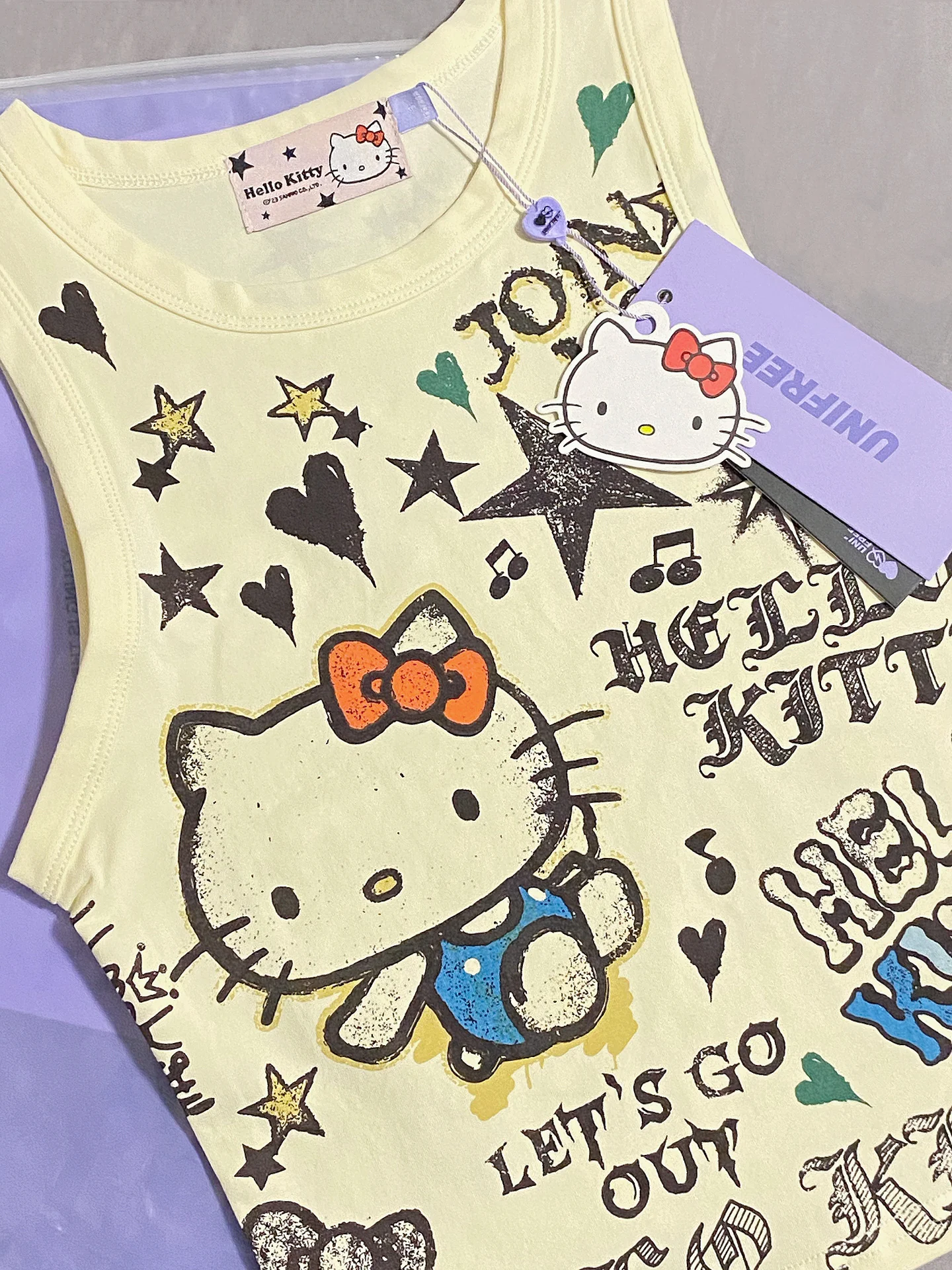 Hellokitty Women’s  Sleeveless Racer Back Tank Tops Halter Neck Crop Tops