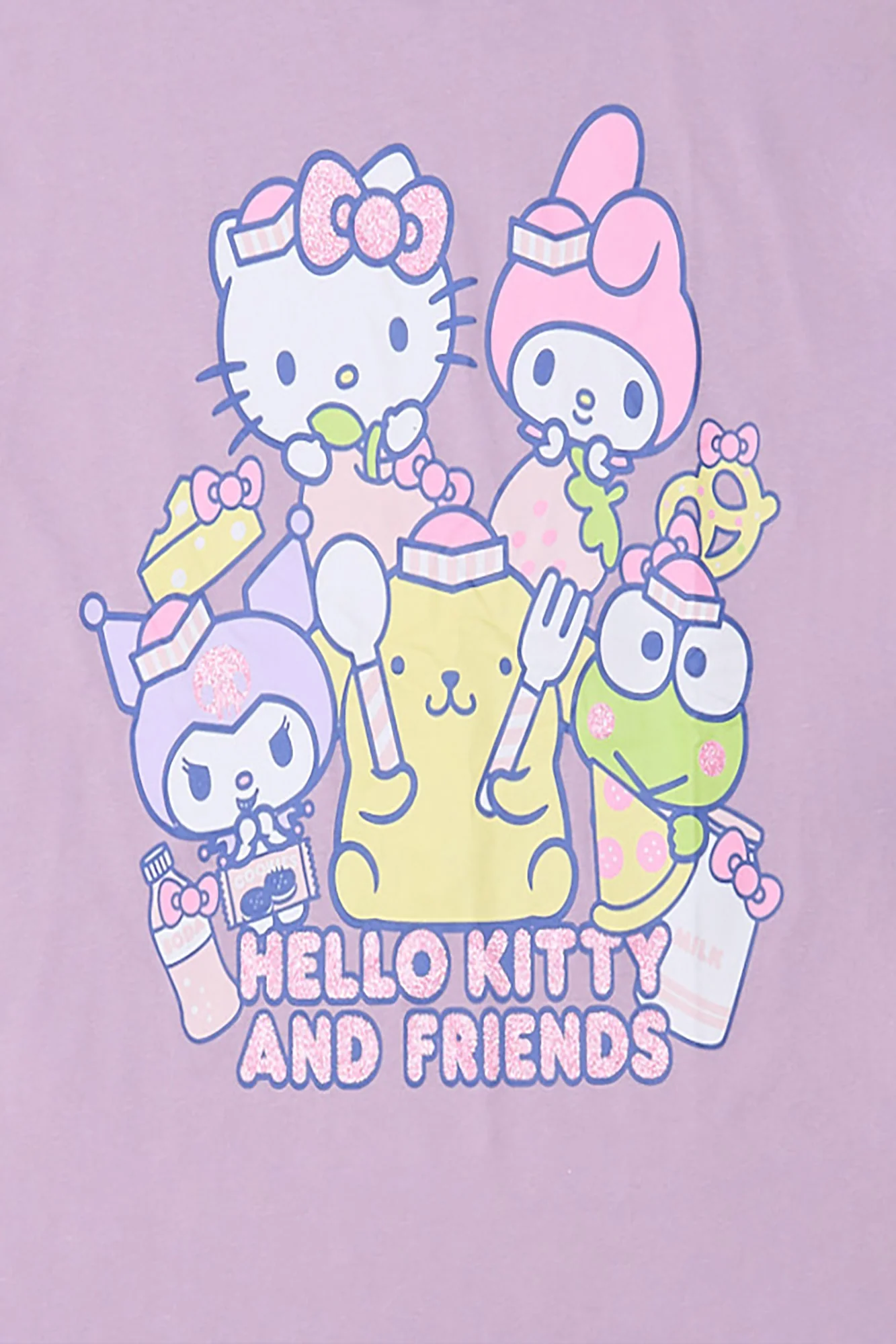 Hello Kitty And Friends Food Graphic Boyfriend Tee
