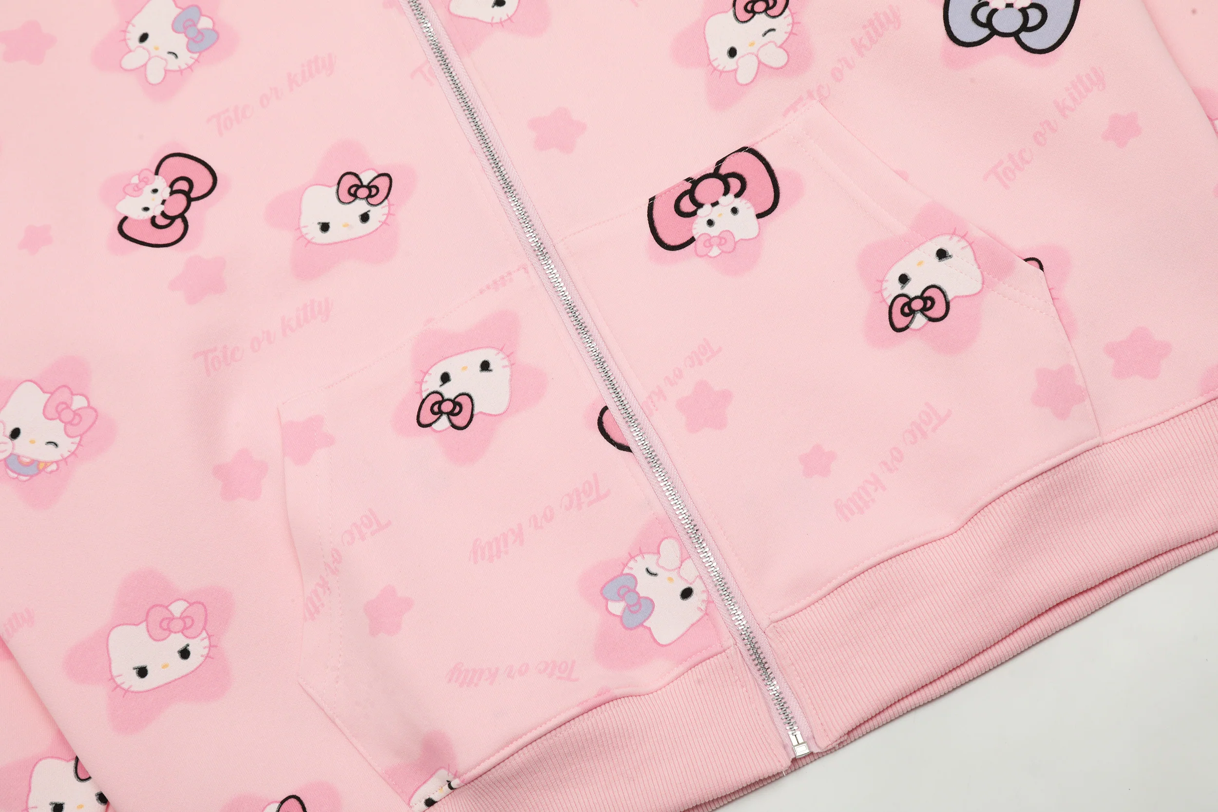 Hellokitty Hoodies Fall Jacket Oversized Sweatshirts Casual  Zip Up Y2K Hoodie with Pocket