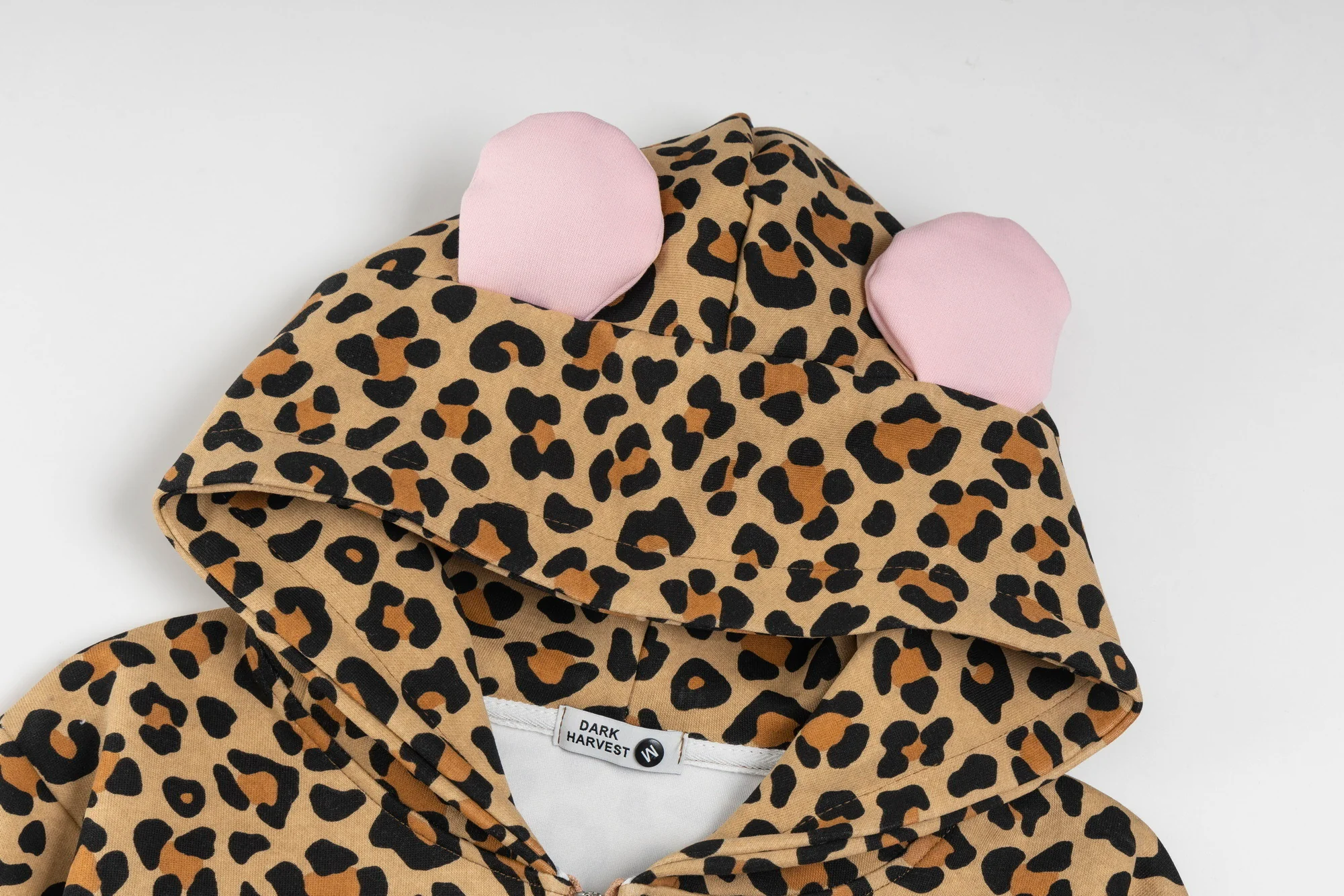 Hellokitty Leopard Print Hoodies Fall Jacket Sweatshirts Casual Drawstring Zip Up Y2K Hoodie with Pocket