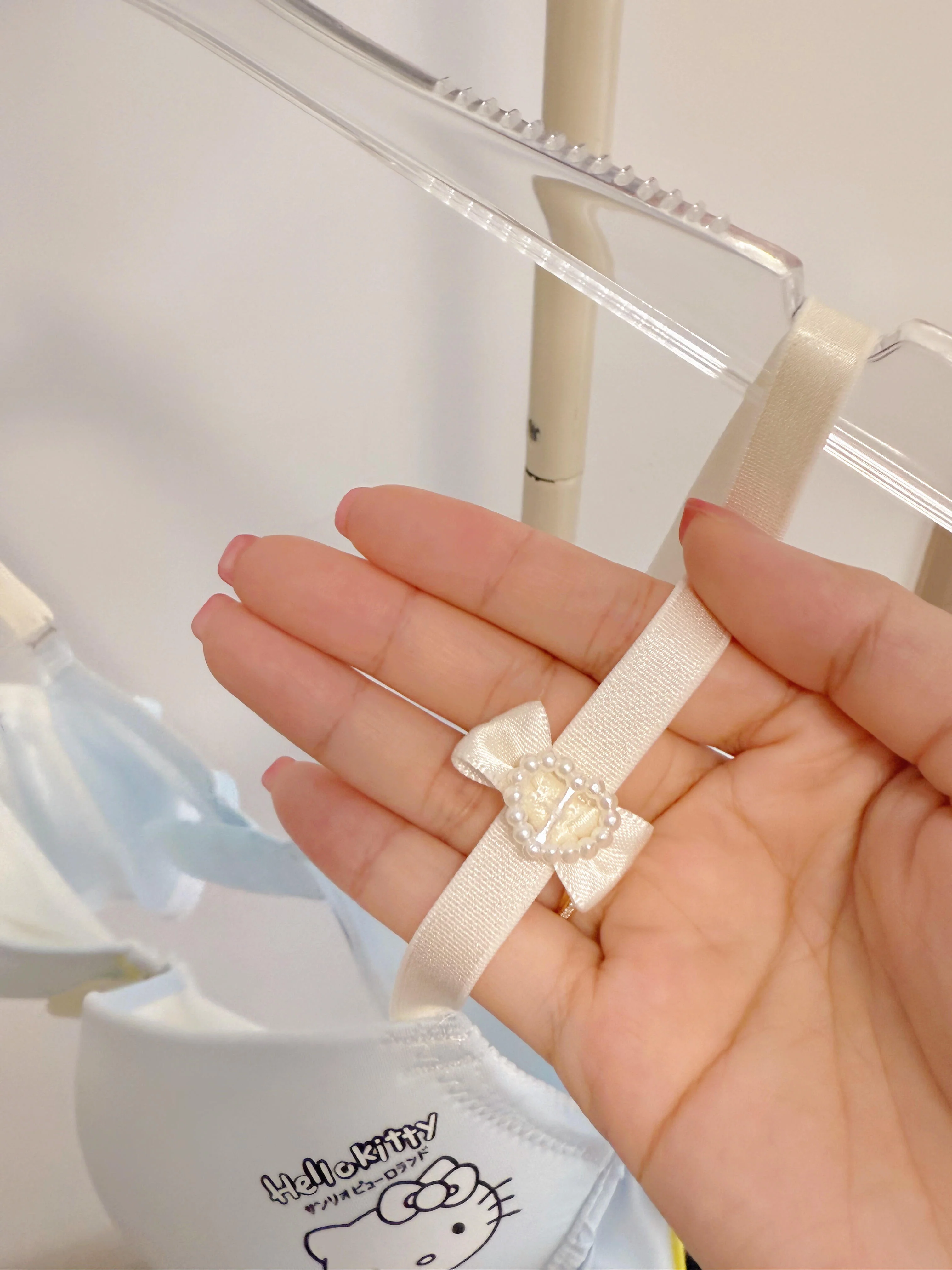 Hellokitty Underwire Cute Push Up Strappy Lingerie Set Panty Bra